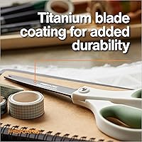Vista 2 de Fiskars All Purpose Scissors (2-Pack) - High Performance and Designed for Comfort and Cutting Sticky Materials - Sharp to Cut, But Soft to Hold