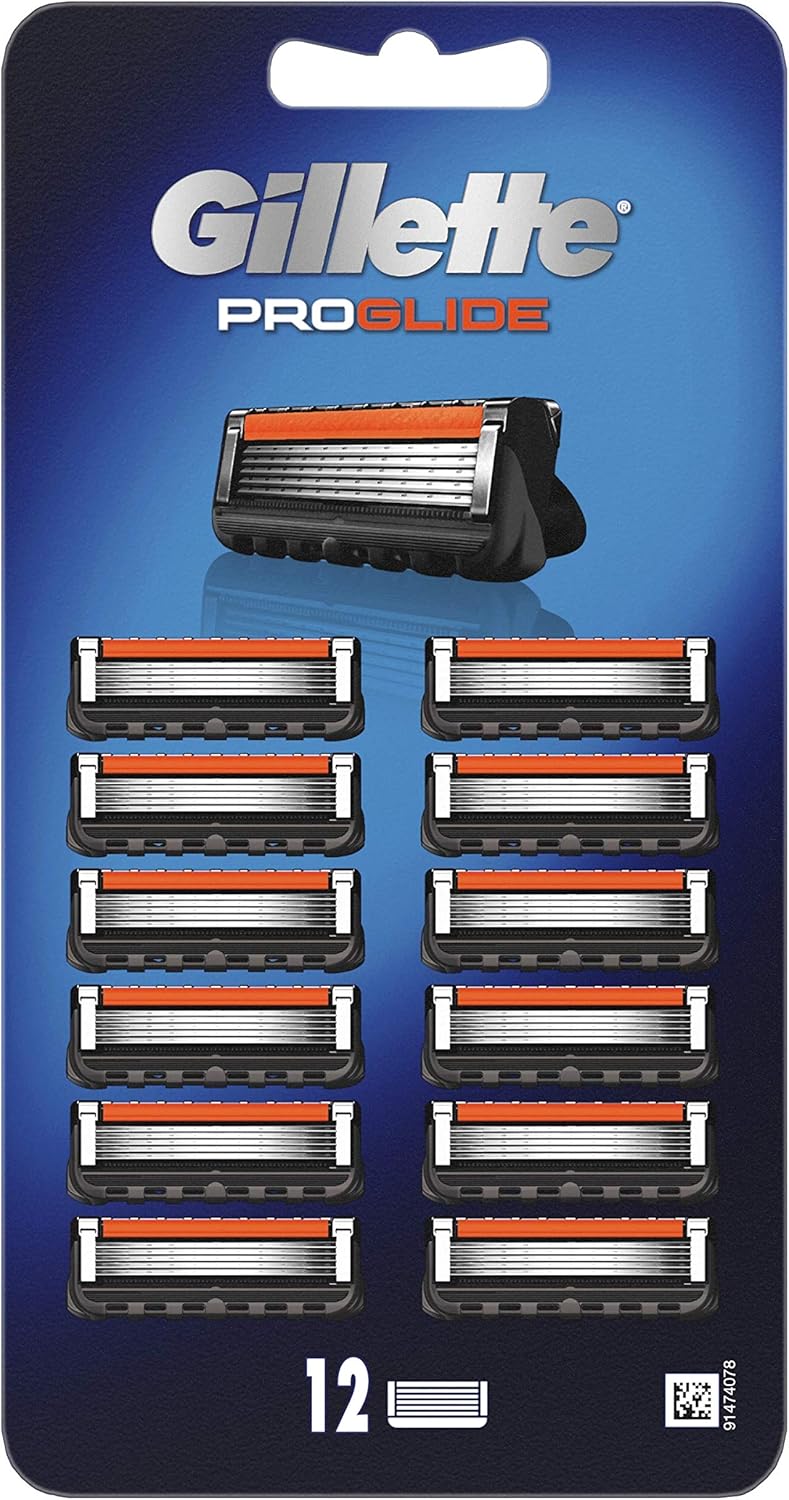 Gillette ProGlide Men’s Razor Blades with Precision Trimmer, Pack of 12
