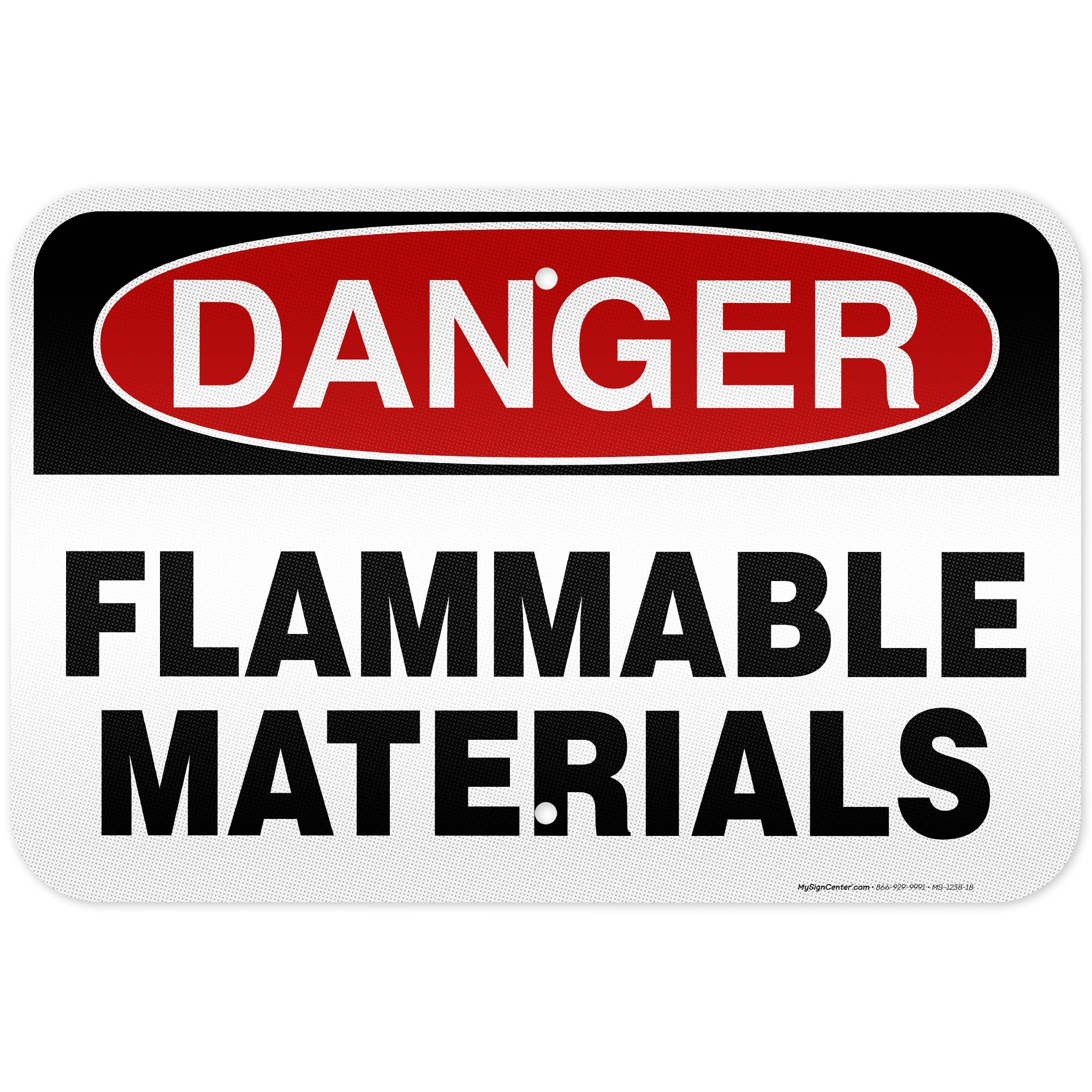 Danger Flammable Materials Sign,10x14 Inches, Rust Free .040 Aluminum, Fade — Amazon image 15