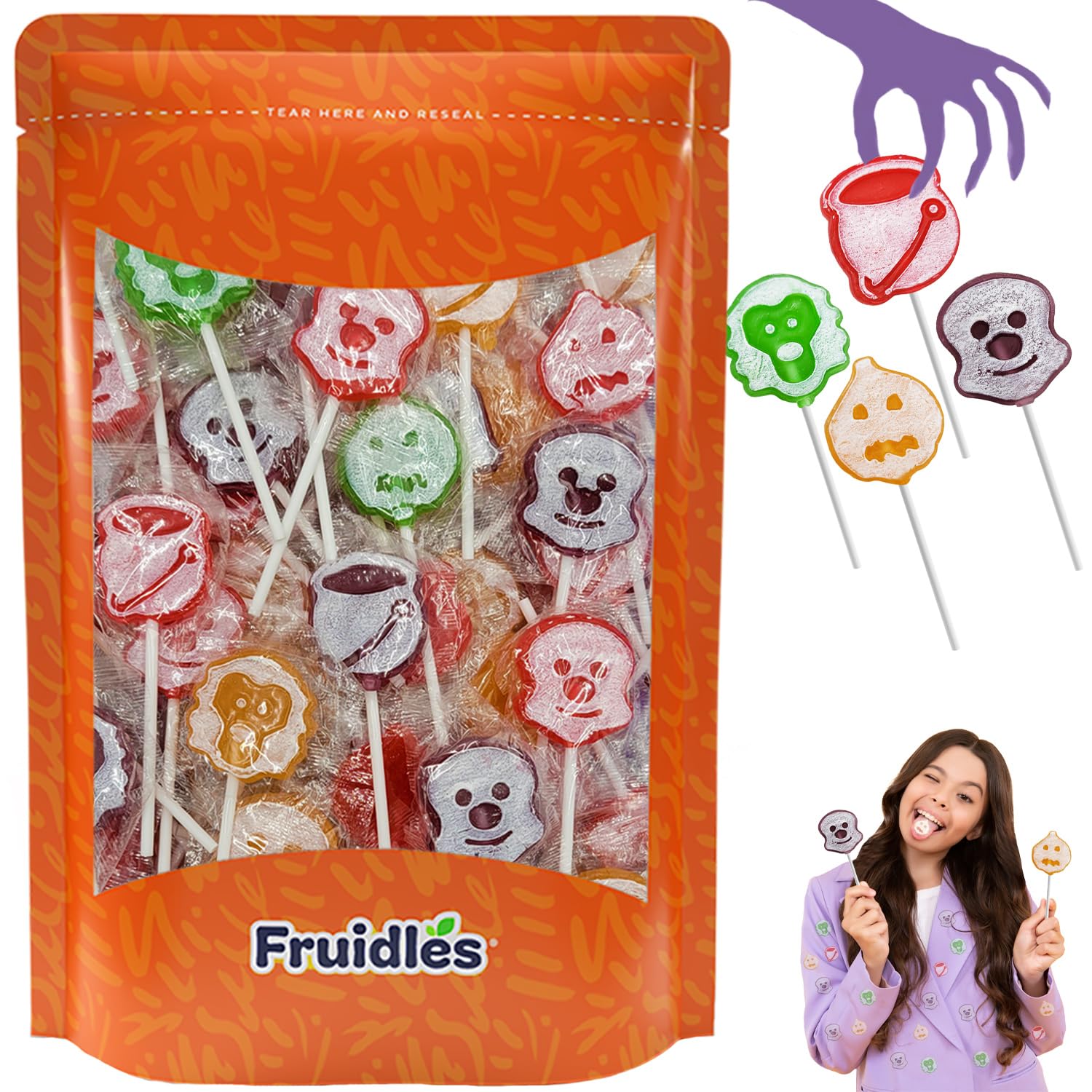 Halloween Ghost Tattoo Lollipop Suckers Candy Great for Goody Party Bag Fillers, individually wrapped (0.9 kg)