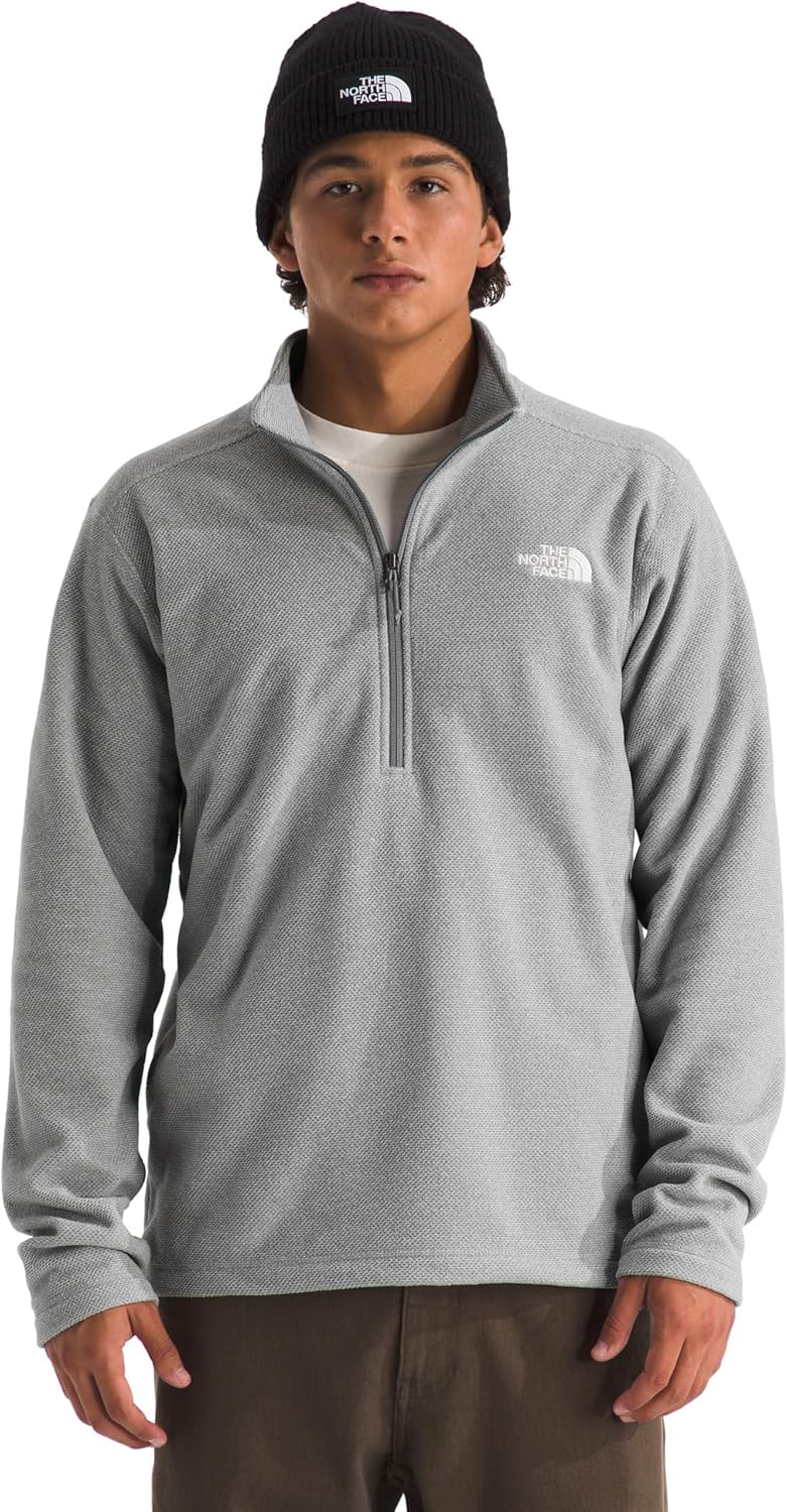 The North Face Men's Textured Cap Rock Quarter Zip Pullover - 1/4 Zip Fleece Jacket with a Classic Fit & Embroidered Logo