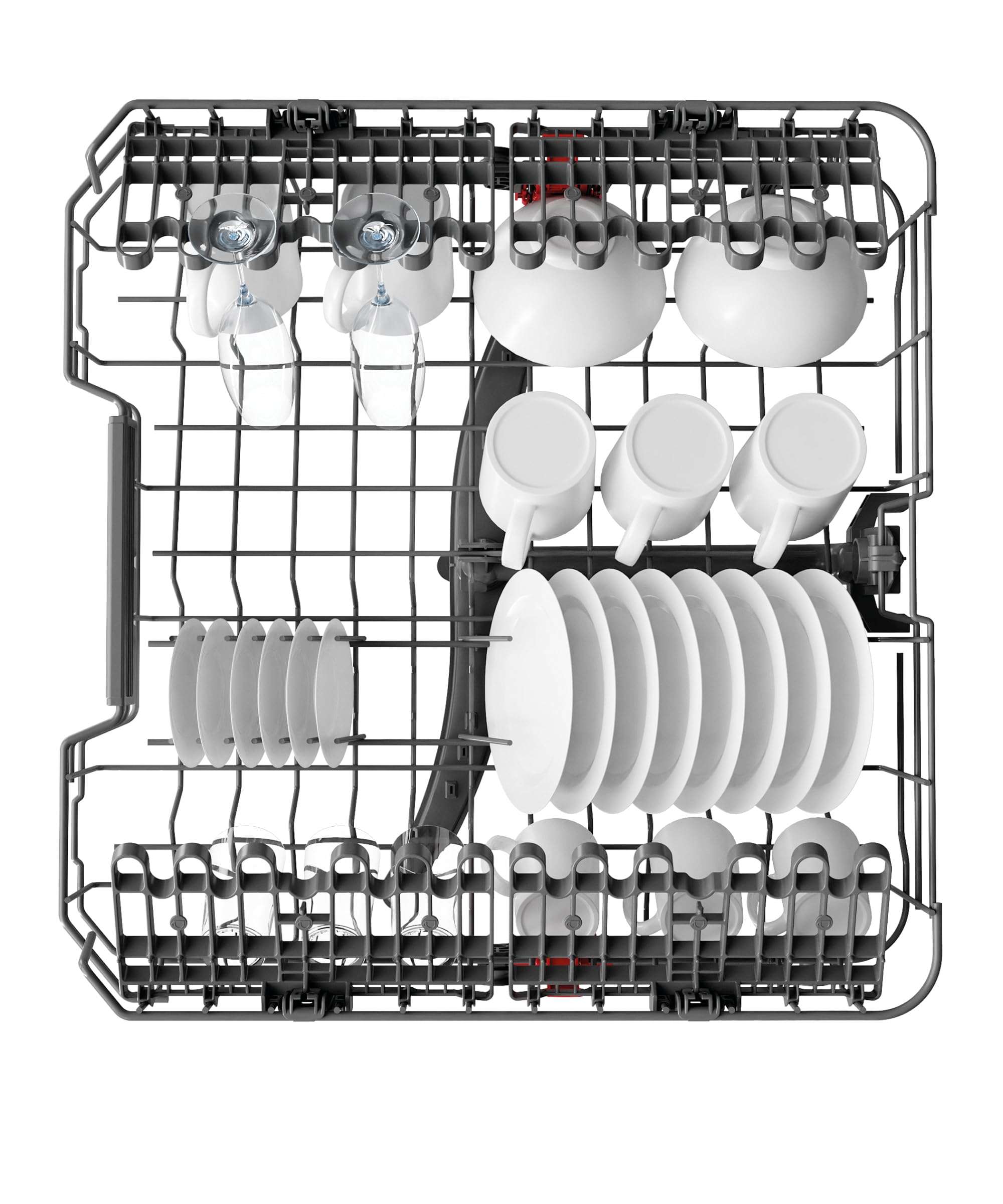 Whirlpool WBC3C26 Lave vaisselle encastrable 60 cm A++ Bandeau blanc Affichage temps restant Départ différé