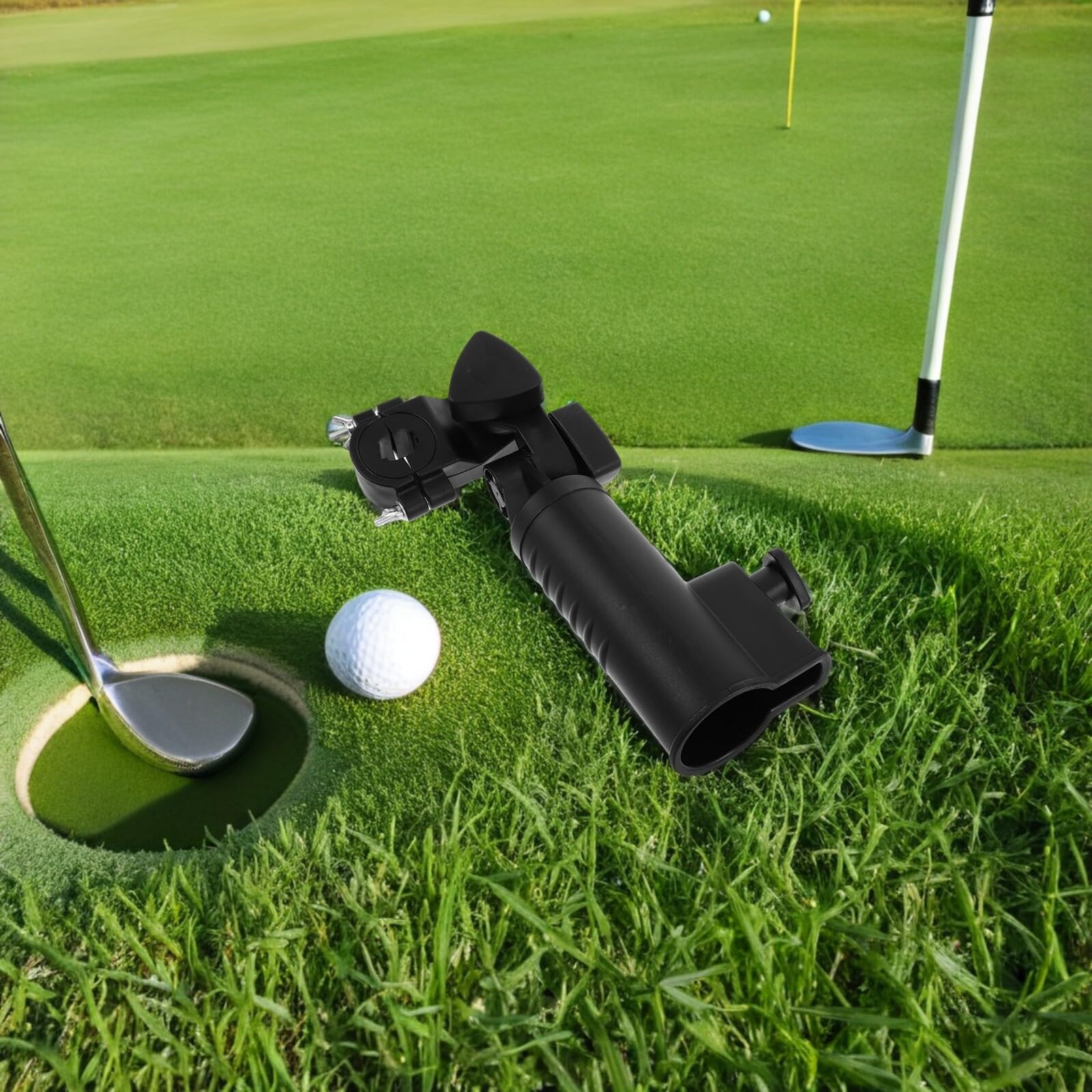 2 Stück Pack Schirmhalter für Golftrolleys Stabile Schirmklemme aus Kunststoff Einfache Montage für Golfwagen und Outdoor Sport