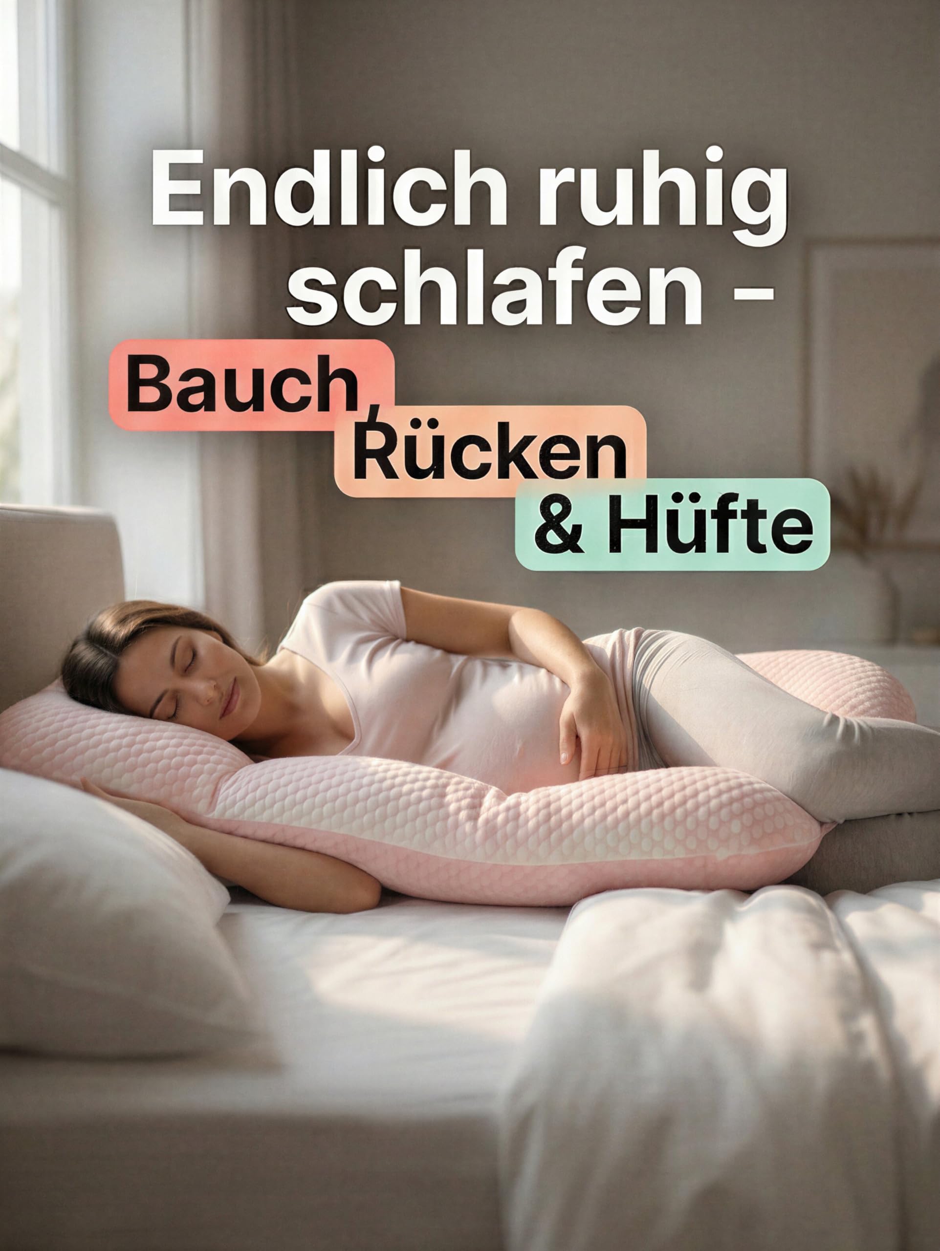 Cuscino per gravidanza, per chi dorme sul fianco, sistema modulare