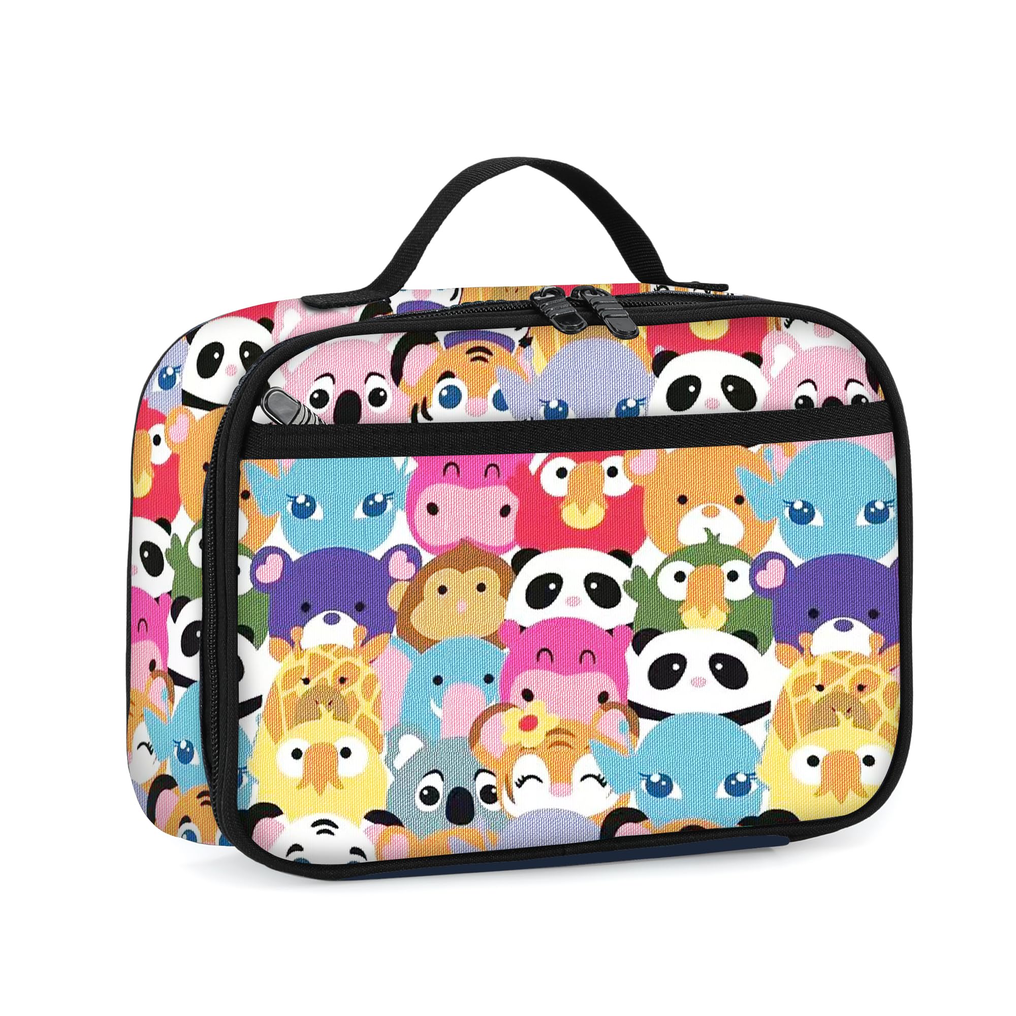 rickyh style Lunch Box with Padded Liner, Spacious Insulated Lunch Bag Durable Thermal Lunch Cooler Pack with Strap for Men Women Boys Girls Adults School Sports Beach Picnic Work Camp,2 Pocket
