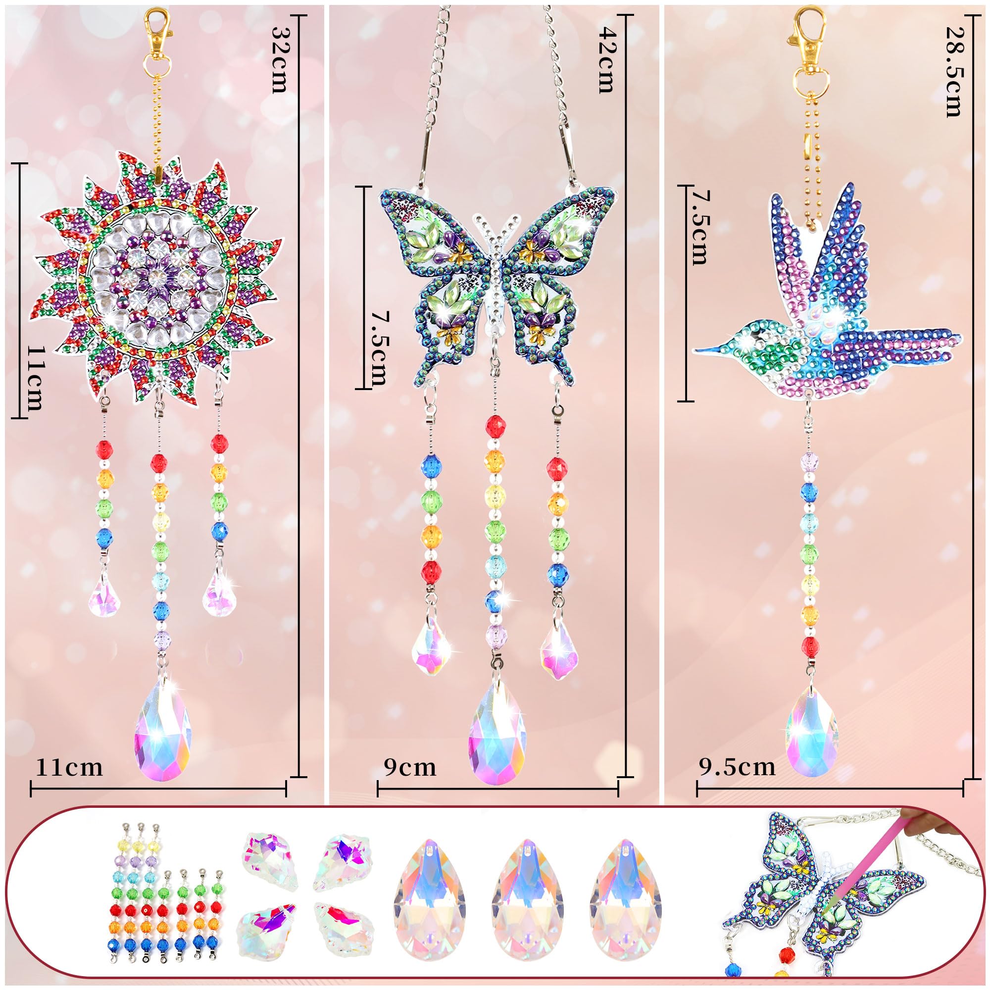 Amazon.com: Funshot 3 Pcs DIY Diamond Painting, Small Hummingbird
