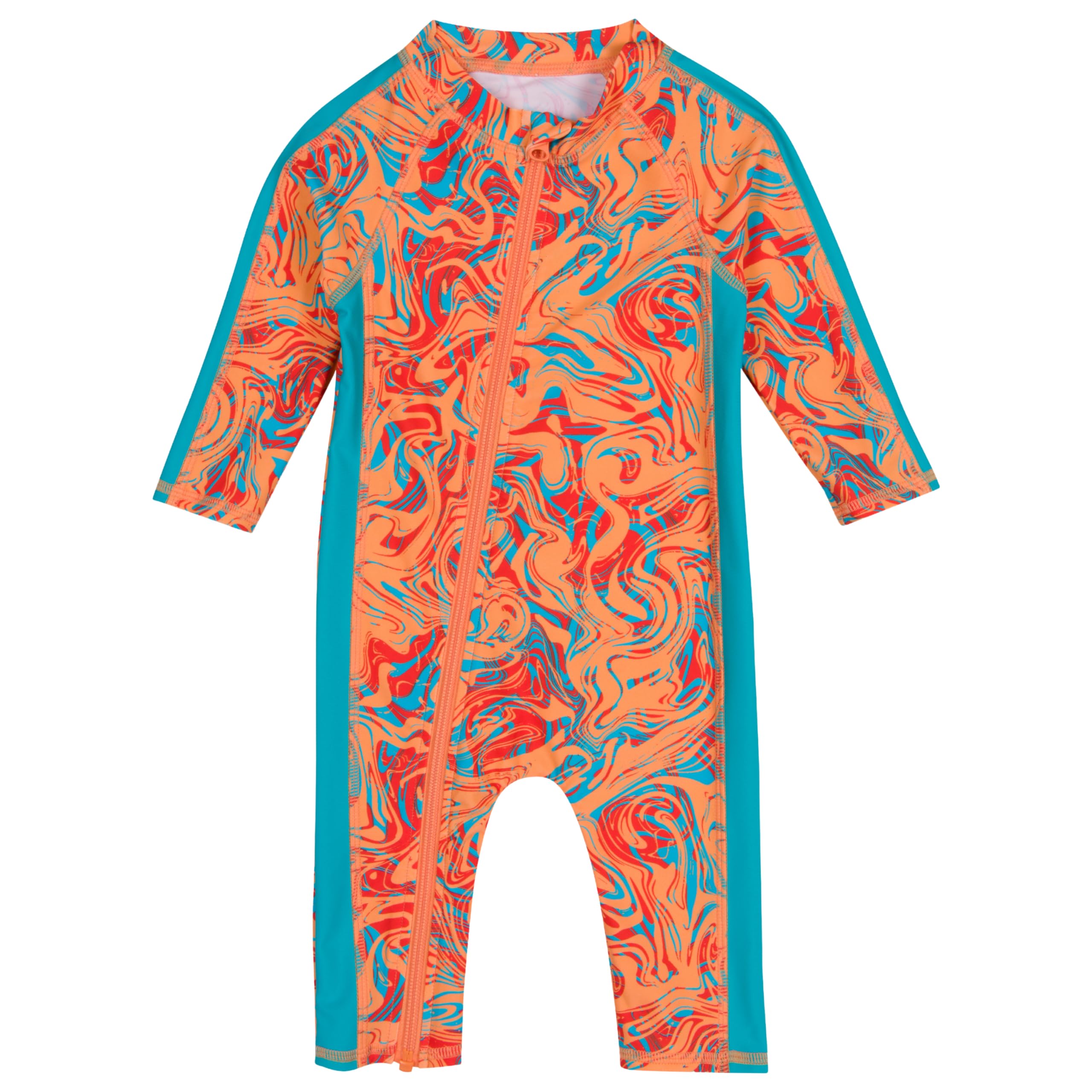 SwimZip UPF50+ Girls' Long Sleeve One Piece Swimsuit, Kids Bathing Suit
