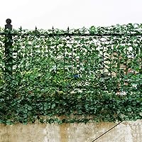 Vista 2 de Giantex Valla de privacidad artificial de hiedra sintética, 95 x 40 pulgadas, seto artificial, pantalla de pared de hojas de vid, cubierta