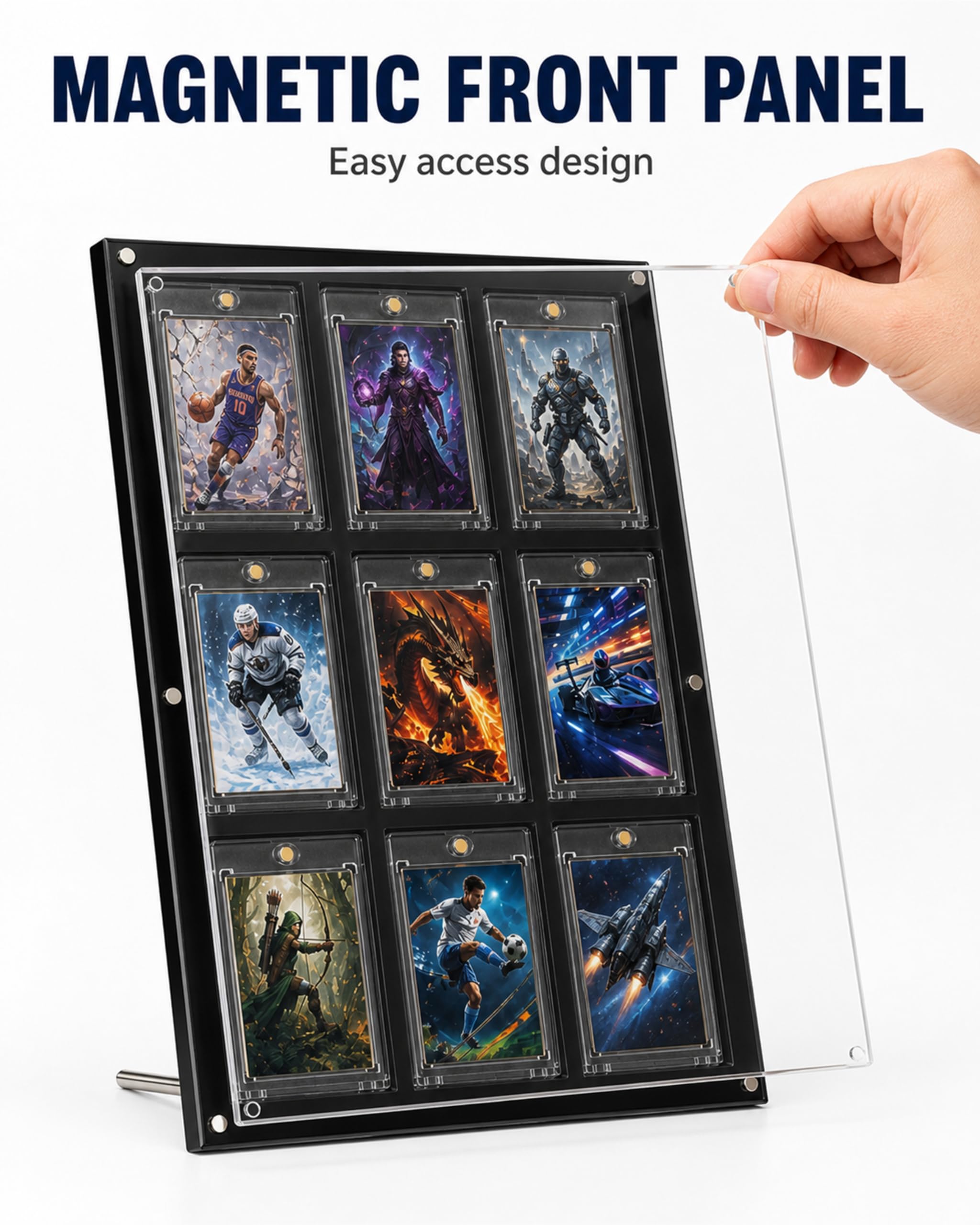 野球カード用 ディスプレイフレーム 9枚収納 Amazon.co.jp: WEIMINLI 9カードディスプレイフレーム、トレーディング