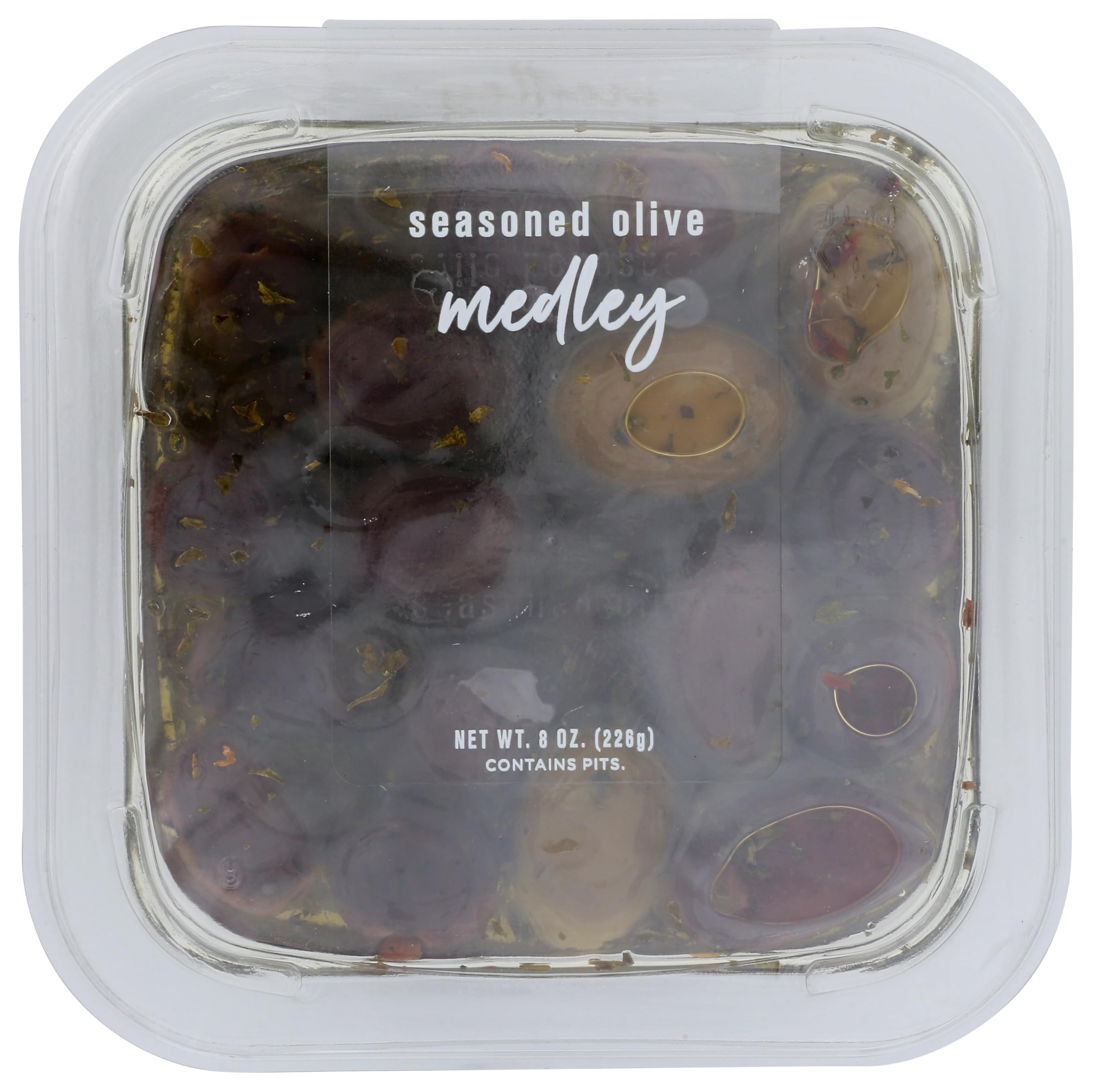 Delallo, Olives Olive Medley Seasoned, 8 Ounce