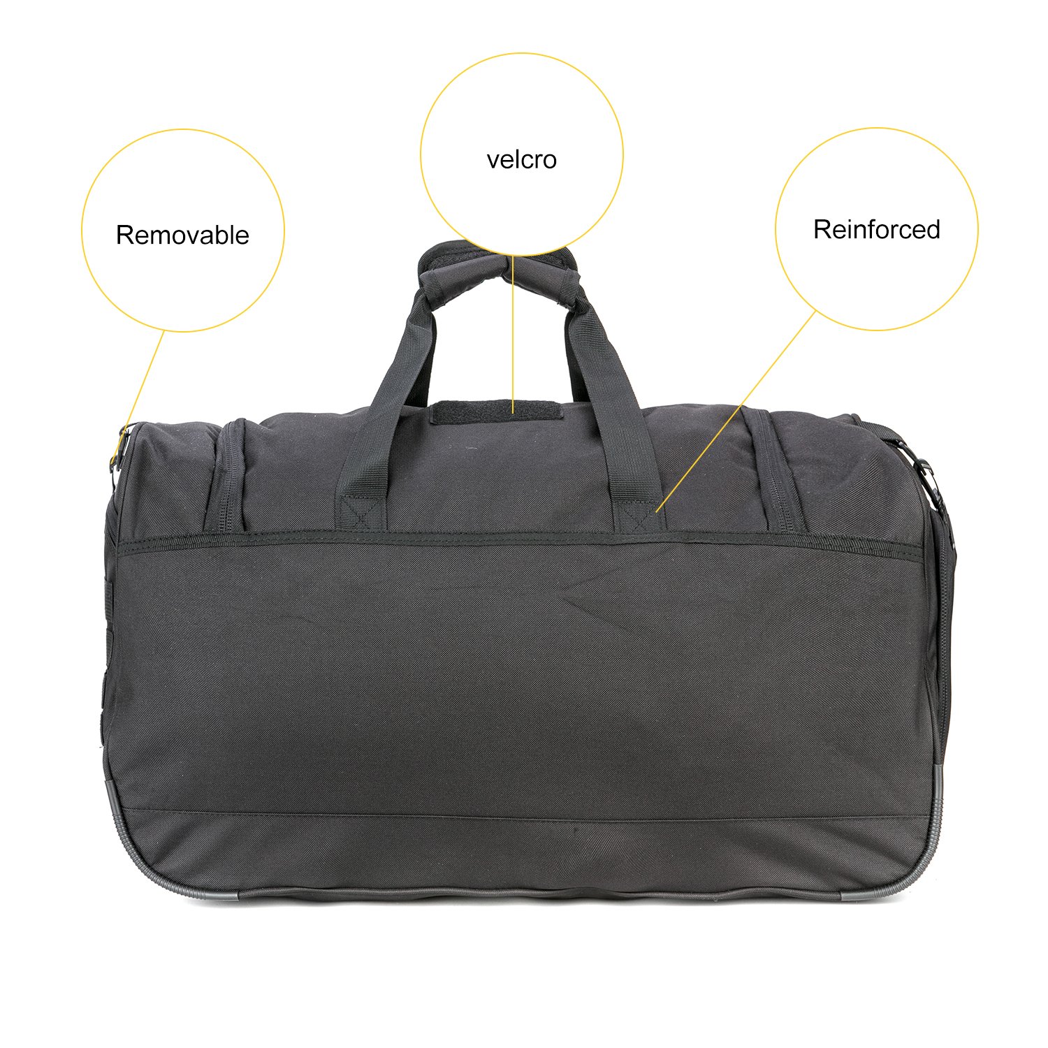 Miramrax Bolsa de gimnasio para hombres y mujeres, con compartimento para zapatos, deporte, fin de semana, viajes, durante la noche, para viajes tácticos, militares, bolsas de entrenamiento, 2.0 negro