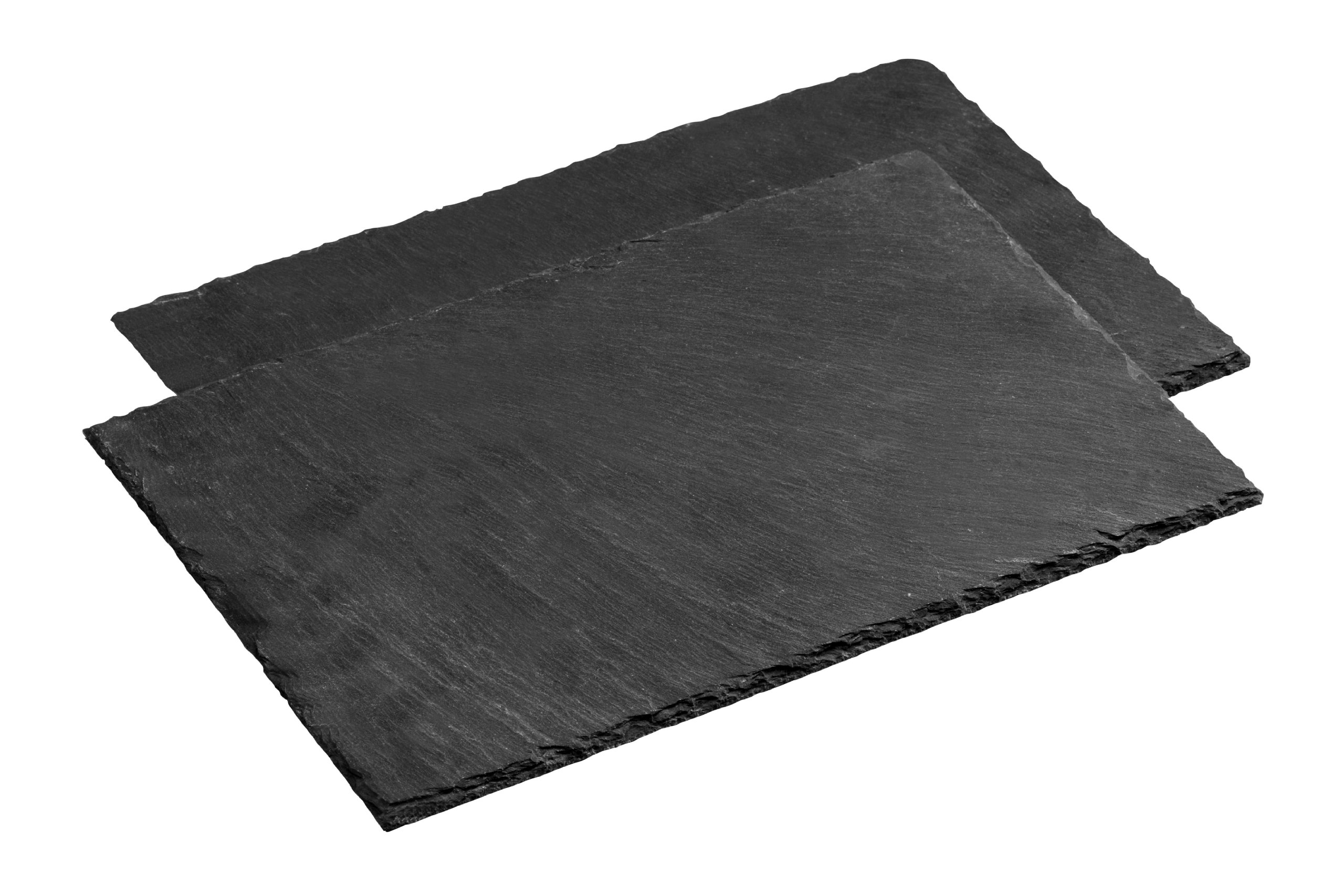 Premier Housewares Set of 2 Slate Rectangular Placemats - Dark Grey