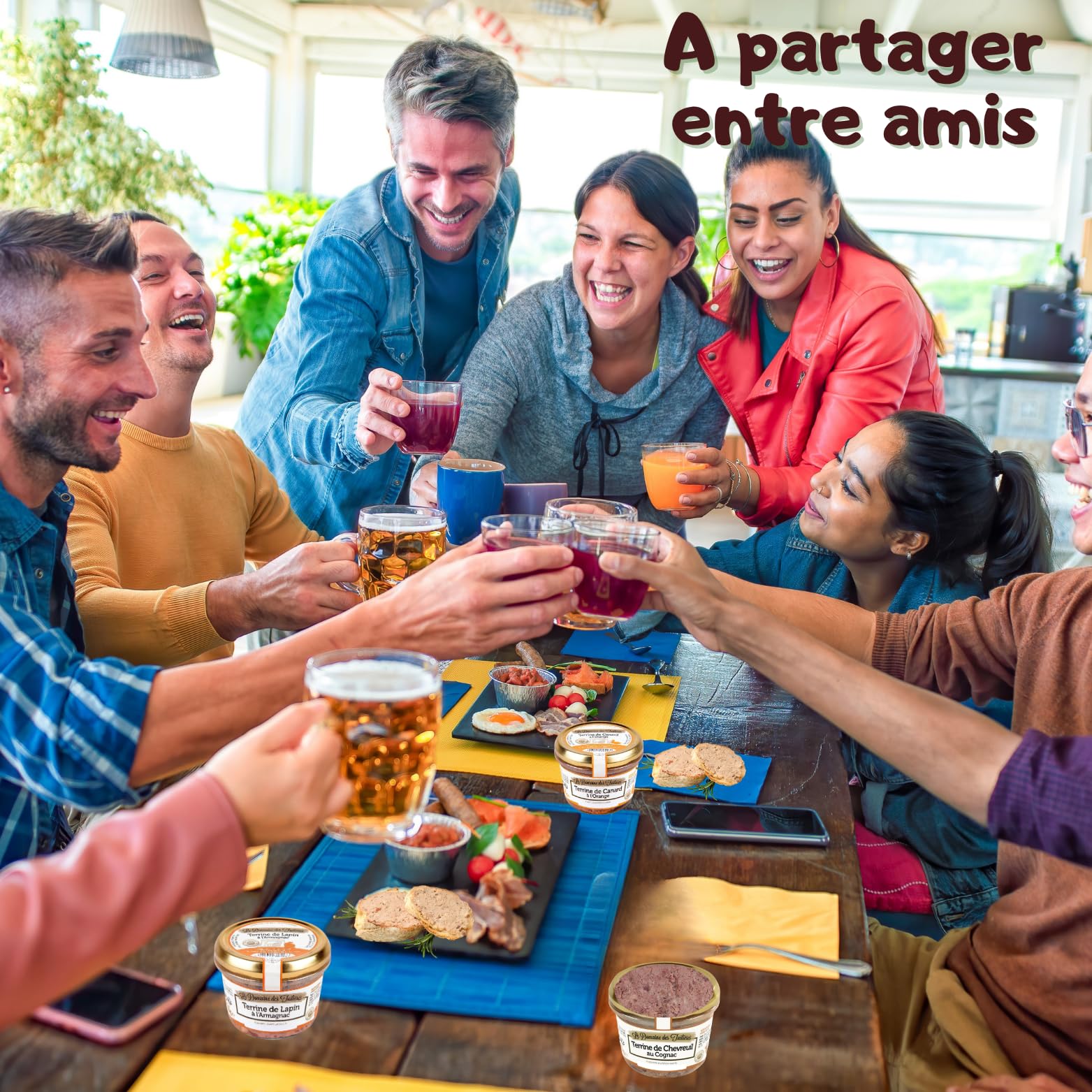 Trio de Terrines - Chevreuil/Canard/Lapin sans conservateurs artificiels | 3 bocaux de 180g pour un apéritif ou une entrée réussis