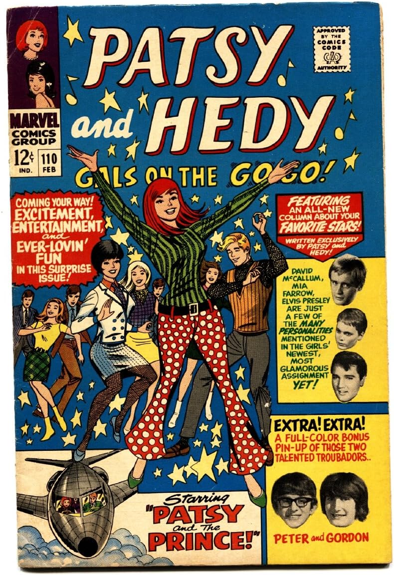 PATSY AND HEDY-#110-comic book 1967-PAPER DOLL-ELVIS-MIA FARROW-
