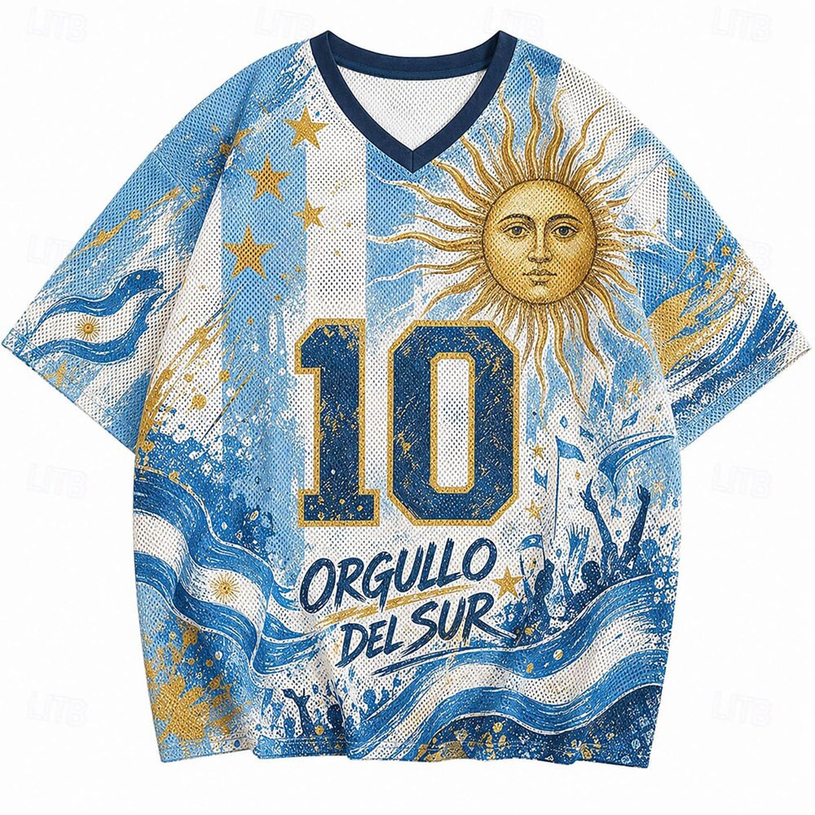 Camisetas Futbol Hombre,Camiseta Deportiva De Manga Corta De Argentina para Aficionados