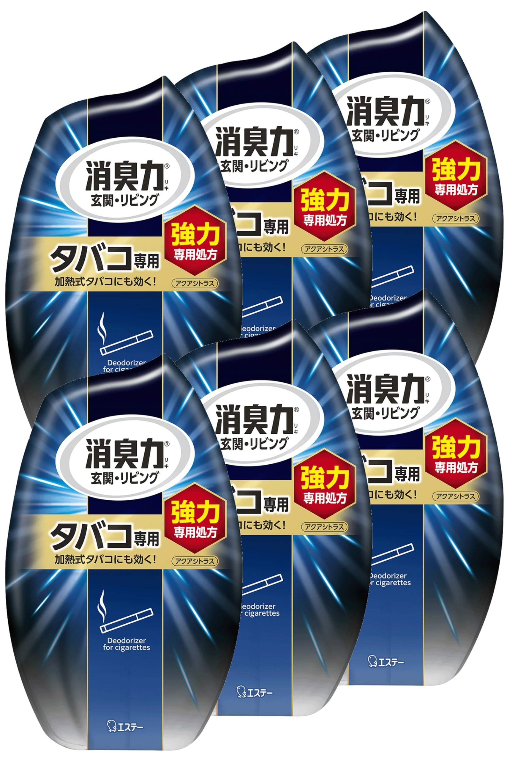 消臭力 [まとめ買い] 玄関 リビング タバコ用 置き型 アクアシトラス 400mL×6個 お部屋の消臭力 タバコ 部屋 部屋用 消臭剤 消臭 芳香剤