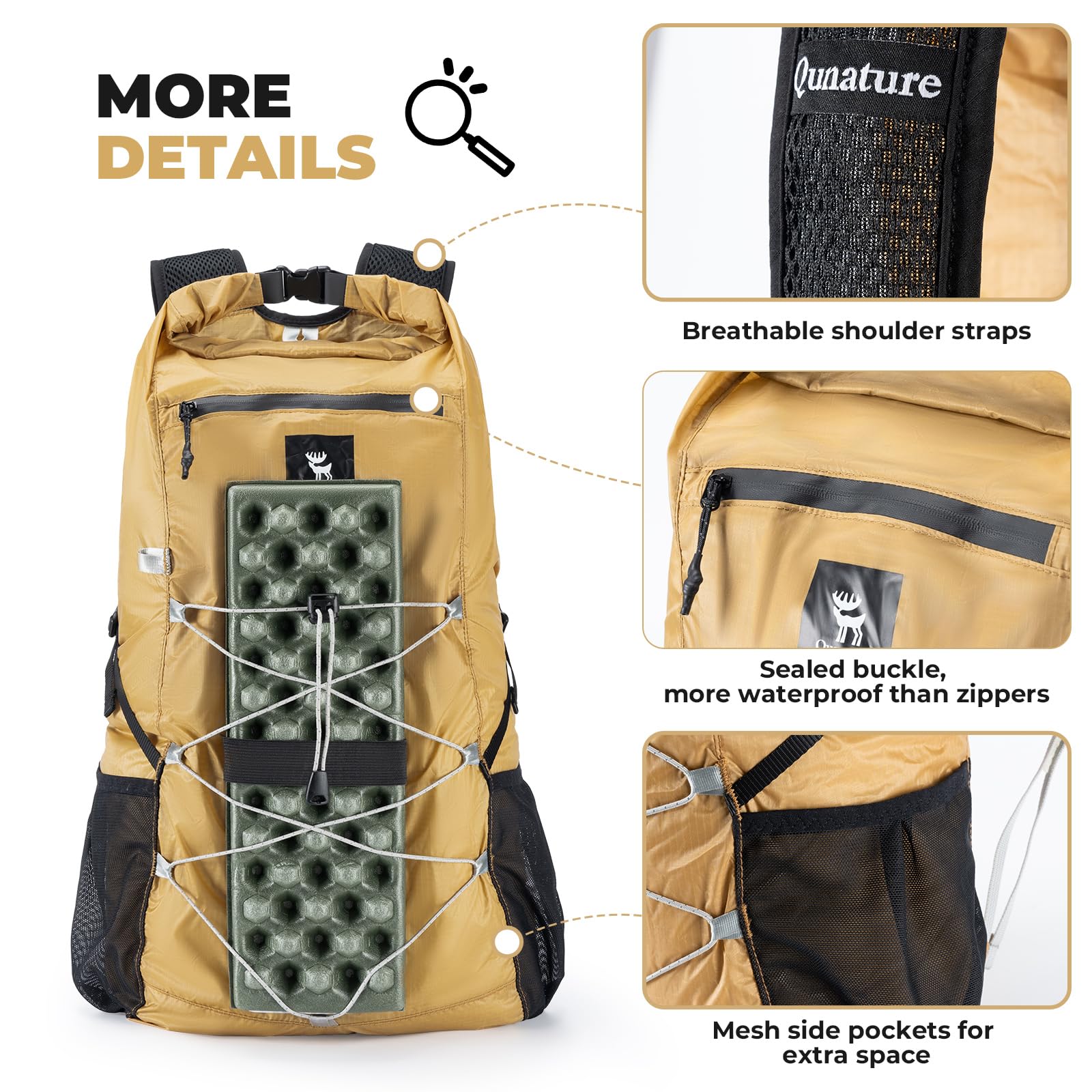Faltbarer Wanderrucksack 20L Ultraleicht Unisex