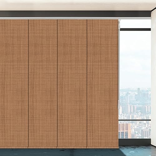 Paneles deslizantes inalámbricos para filtrar la luz persianas verticales de 4 rieles o 6 rieles para ventana corrediza puerta de patio divisor de