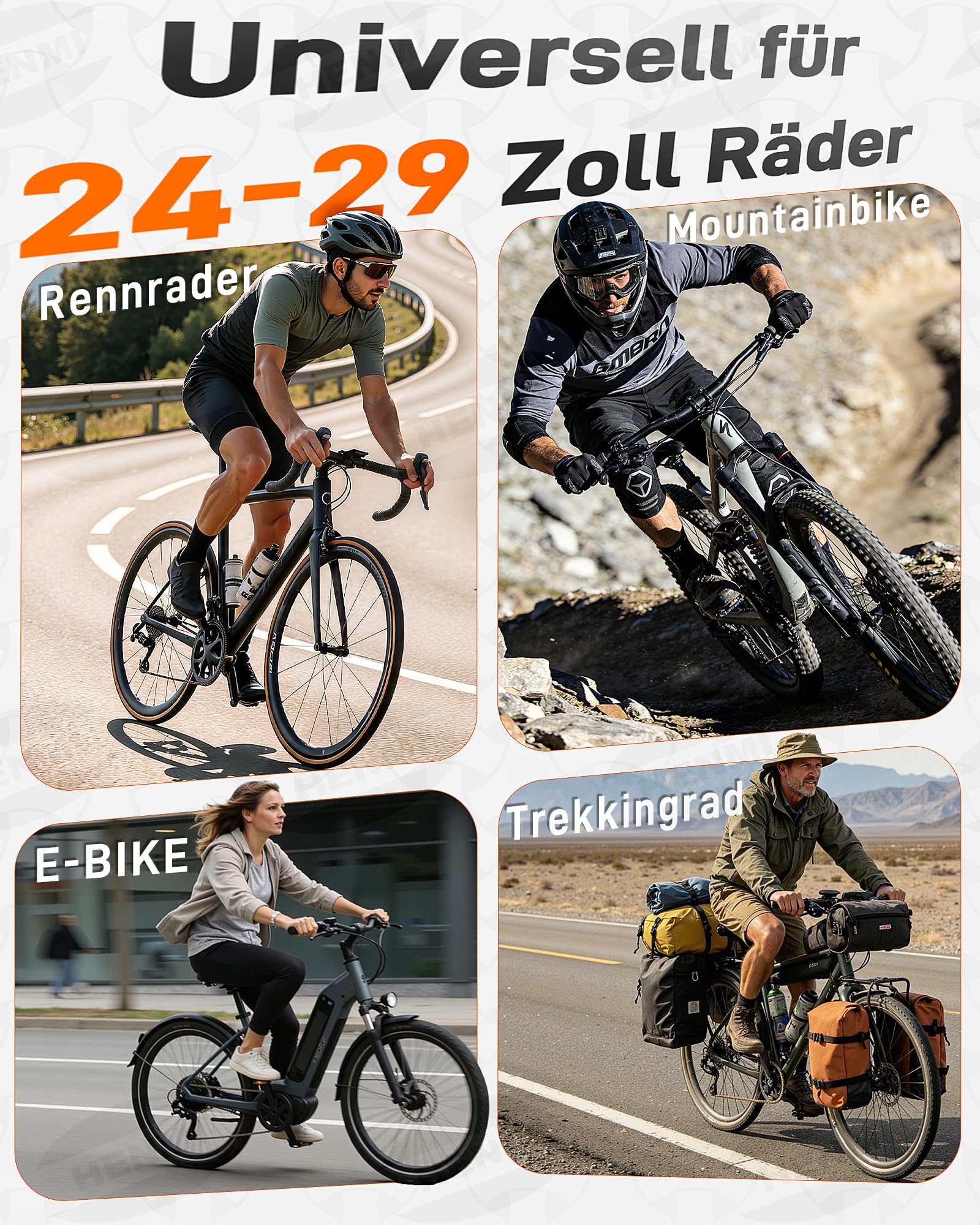 HENMI Fahrradständer 24-29 Zoll Pro+, Schnelle Höhenverstellbarer Fahrrad ständer aus Aluminium, Extra Stabil Seitenständer für Mountainbike e Bike Rennrad City Trekking