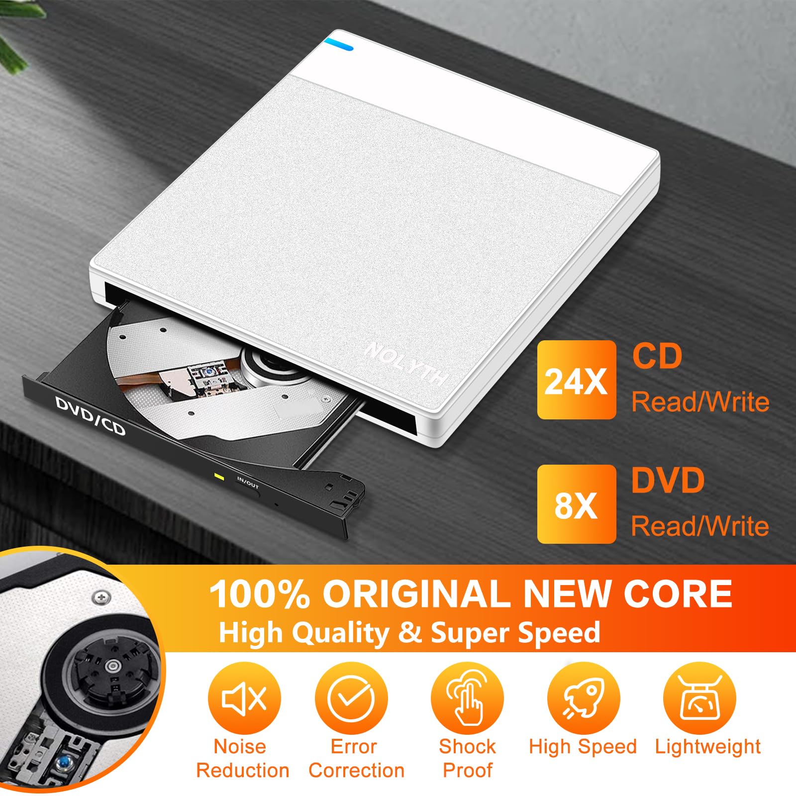 Amazon.co.jp: NOLYTH Mac用外付けCDドライブ:USB 3.0 Type-C DVD