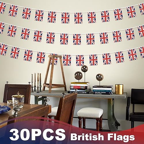 Miniatura 126 de Banderín de bandera de República Dominicana, pequeña mini bandera dominicana, banderín de banderines, decoración nacional de país para escuela