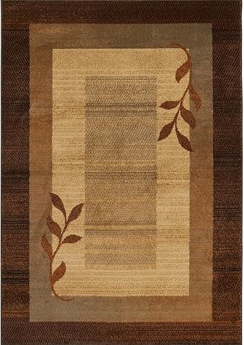 Home Dynamix Royalty Clover Modern Area Rug, Brown Multi, 9'2" X 12'6" rectangle