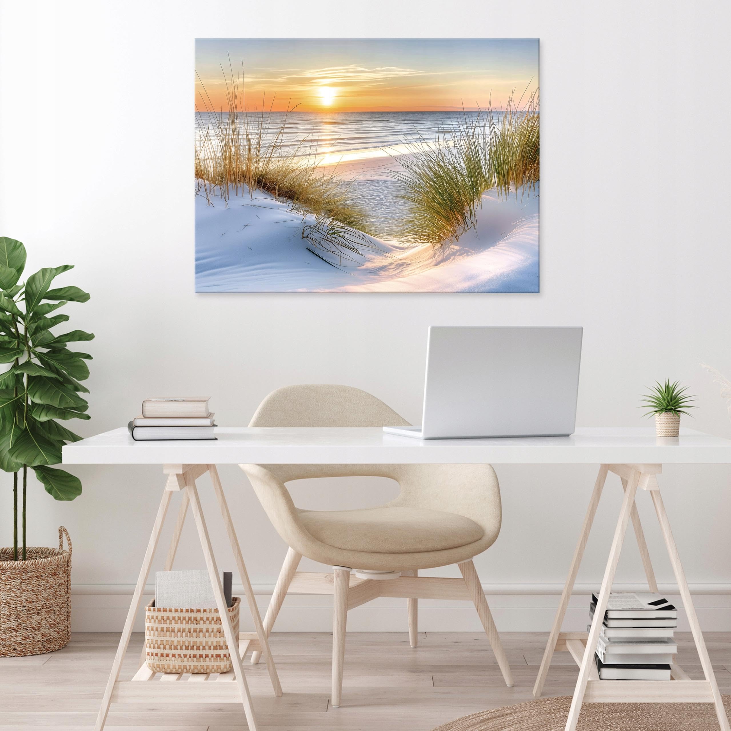 ForWall Cuadro en lienzo Playa Paisaje 120x80 cm | imagen sobre lienzo, cuadros en lienzo, cuadro de pared XXL grande, cuadros de pared para salón, dormitorio, Wohnzimmerbilder