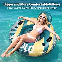 Vista 6 de River Tubes for Floating Heavy Duty, Pool Float Adult, 53" Inflatable Float Tube for Beach Lake Rafting, River Floats with Mesh Bottom