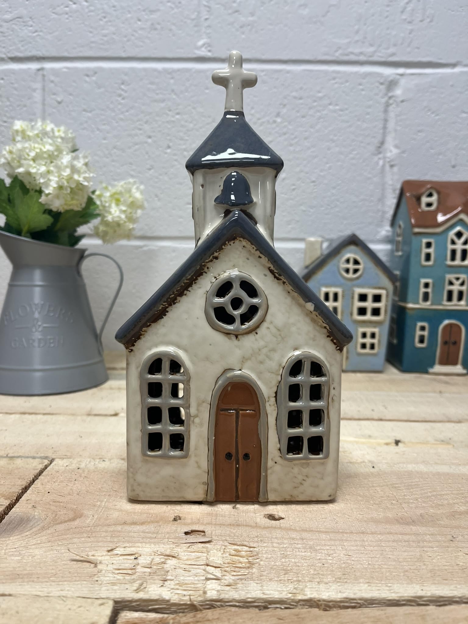 My Square Mile Church (13Cm) Tealight Candle Holder Housewarming Gift Cottage Ceramic Village Pottery House Ornament (Church (13Cm))
