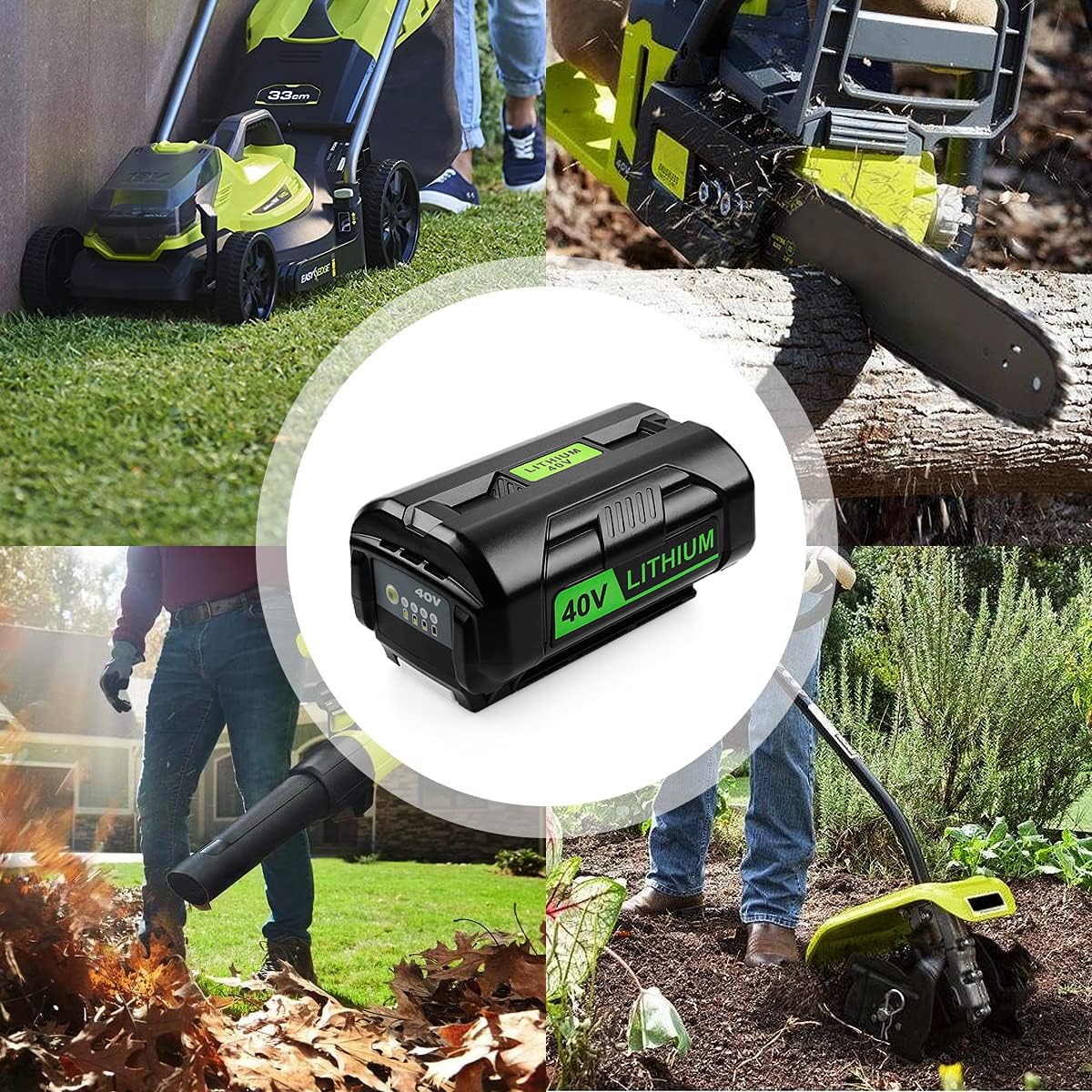 ANTRobut 6.5Ah 40 Volt for Ryobi Battery 40V OP4026 OP4050 OP4060 OP40601 Replacement for Ryobi 40V Lithium Battery