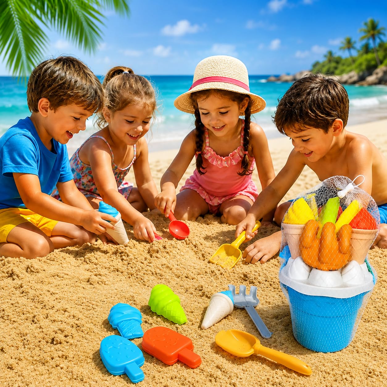 Wishkey Beach Toy Set - Sand Castle Building Fun -13