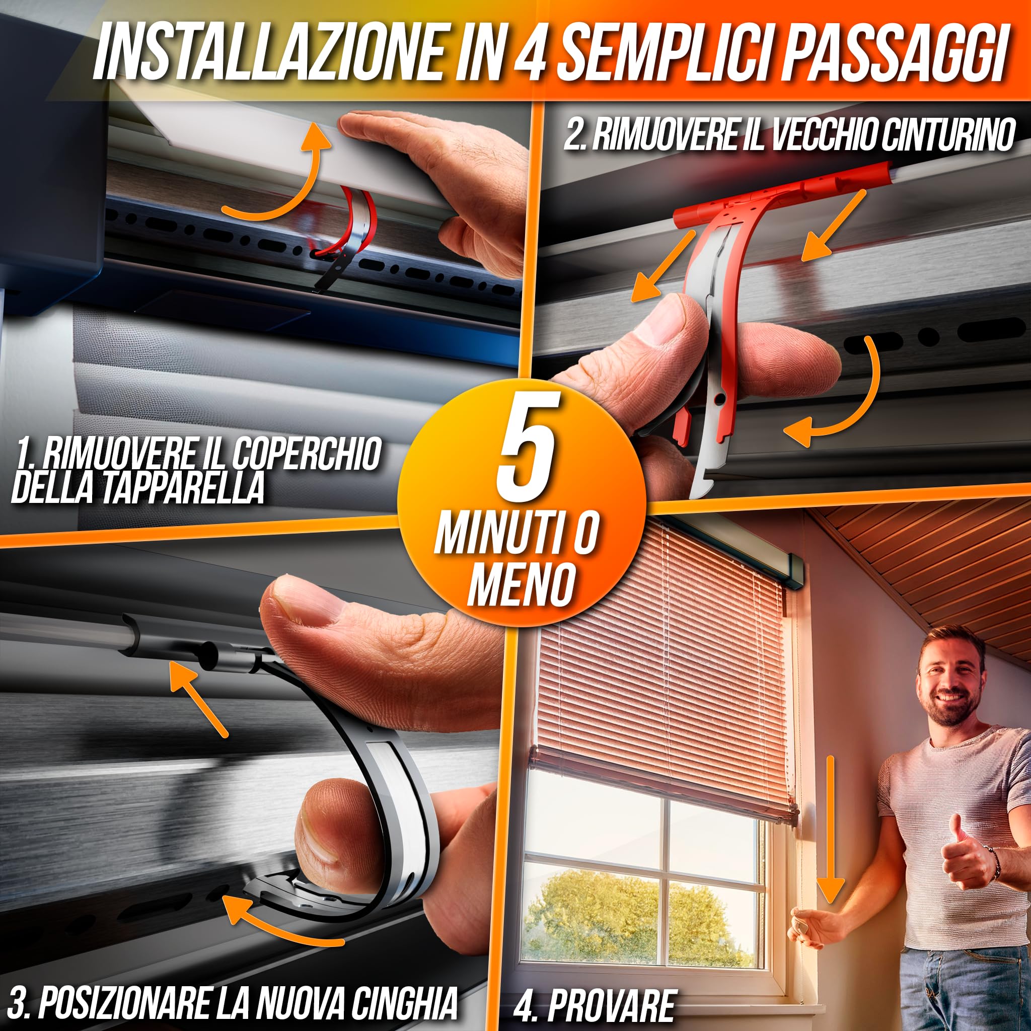 Pack 10 Ganci Tapparella in Plastica Resistente con Rinforzo in Acciaio Zincato – Ricambi per Tapparelle Avvolgibili Manuali in PVC o Alluminio – Facili da Montare – Elevata compatibilità (10)