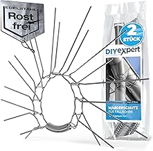 DIYexpert® Marten Protection for Downpipes up to 100 mm Diameter, Stainless Steel, Individually Adjustable Marten Repellent