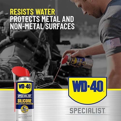 Miniatura 7 de WD-40 Specialist - Lubricante de silicona con atomizadores inteligentes de paja de 2 vías, paquete individual, 11 onzas
