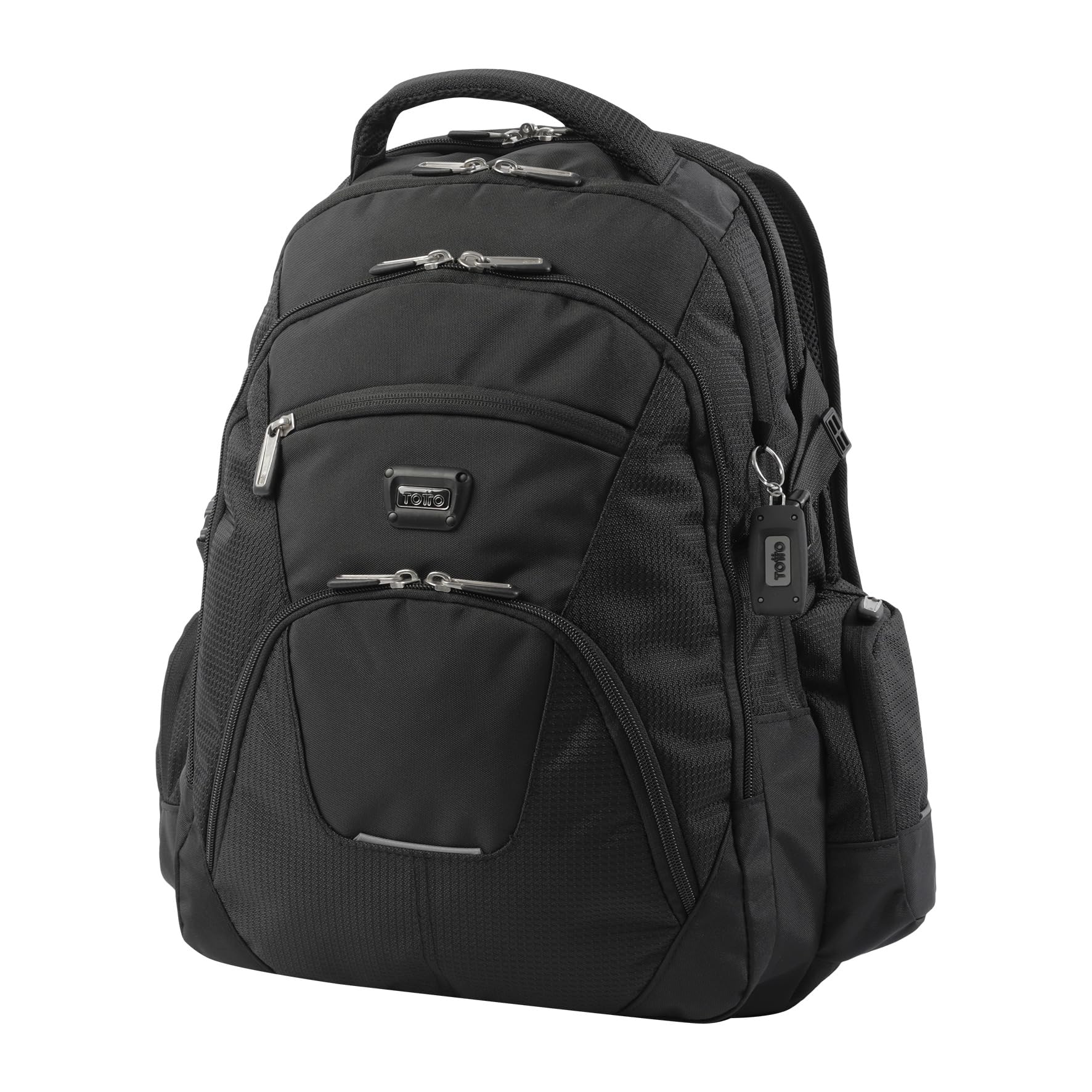 TOTTO - Mochila para Ordenador Portátil de 15,4 Pulgadas, Modelo Polixan 2.0, 3 Compartimentos, Bolsillo s Laterales, Correa para Maleta, Espaldar Ergonómico, Cómodas Correas en S