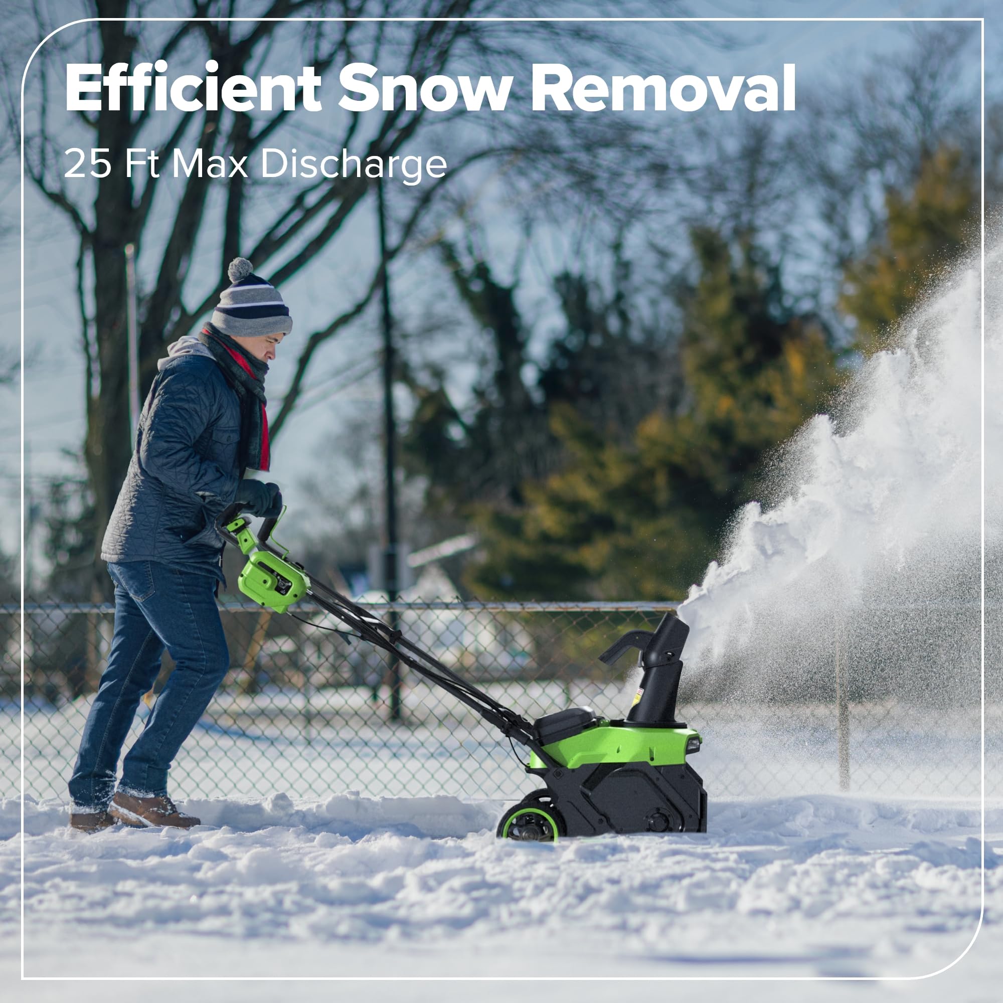 Amazon.co.jp: Greenworks 40V 20インチ ブラシレス除雪機 バッテリー
