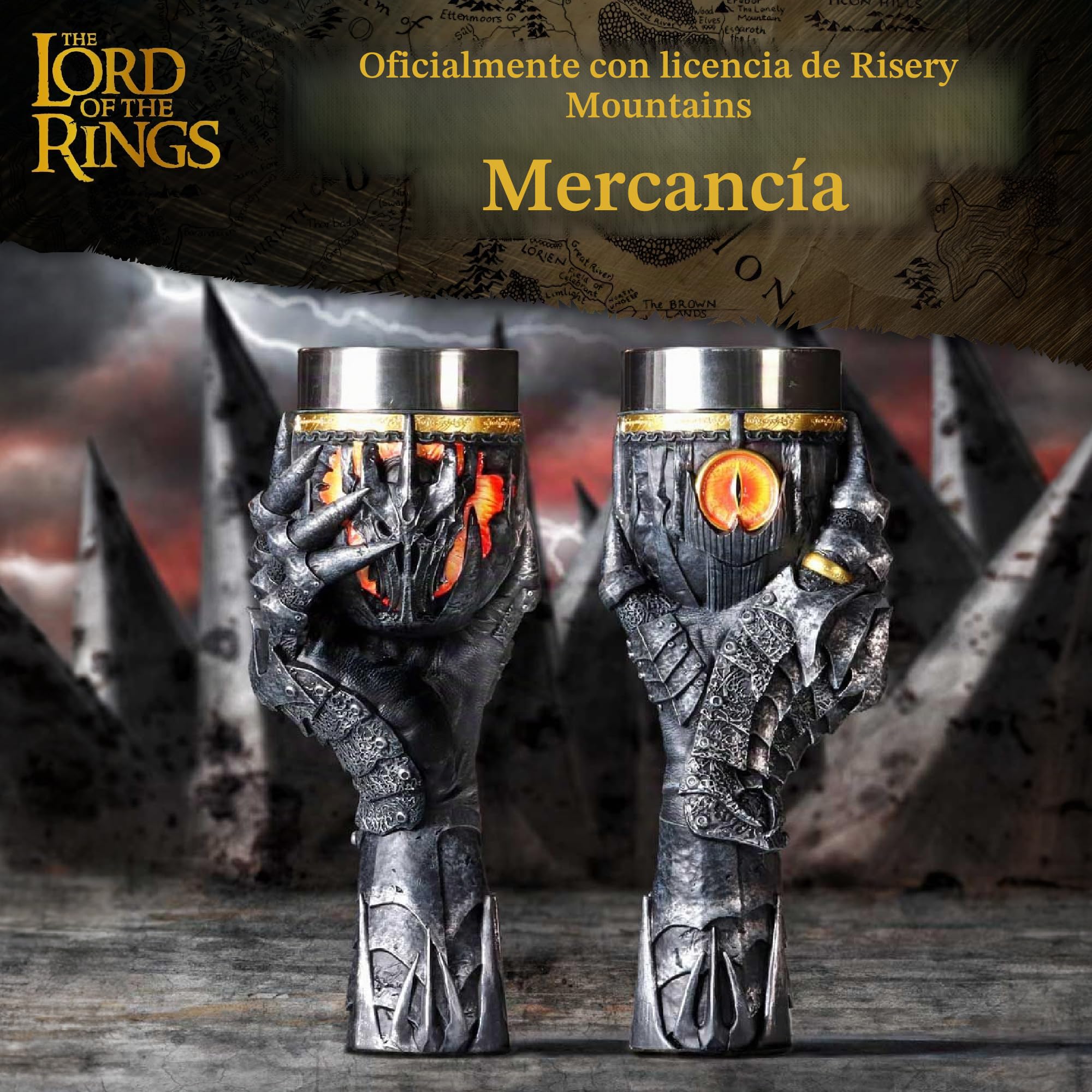 Nemesis Now Copa B5895V2 - Sauron con licencia oficial del Señor de los anillos, gris, 22,5 cm