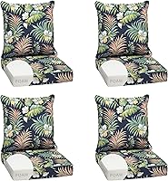 Vista 136 de Arden Selections Juego de cojines profundos para exteriores, 24 x 24 pulgadas, resistente al clima, a prueba de lluvia, resistente a la decoloración