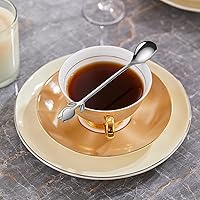 Vista 7 de Juego de 12 Mini Cucharas de Café con Mango de Tulipán/Rosa Plateado - Acero Inoxidable de 6" para Espresso, Té, Postre - Ideal para Demitasse