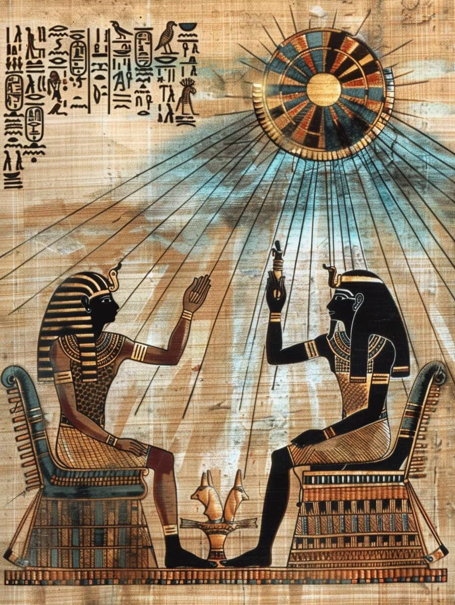 Peinture Par Numéros Pharaon Égypte – Toile 30x40cm, Loisir Créatif Adulte/Enfant Avec 3 Pinceaux Et Pigments – Déco Murale