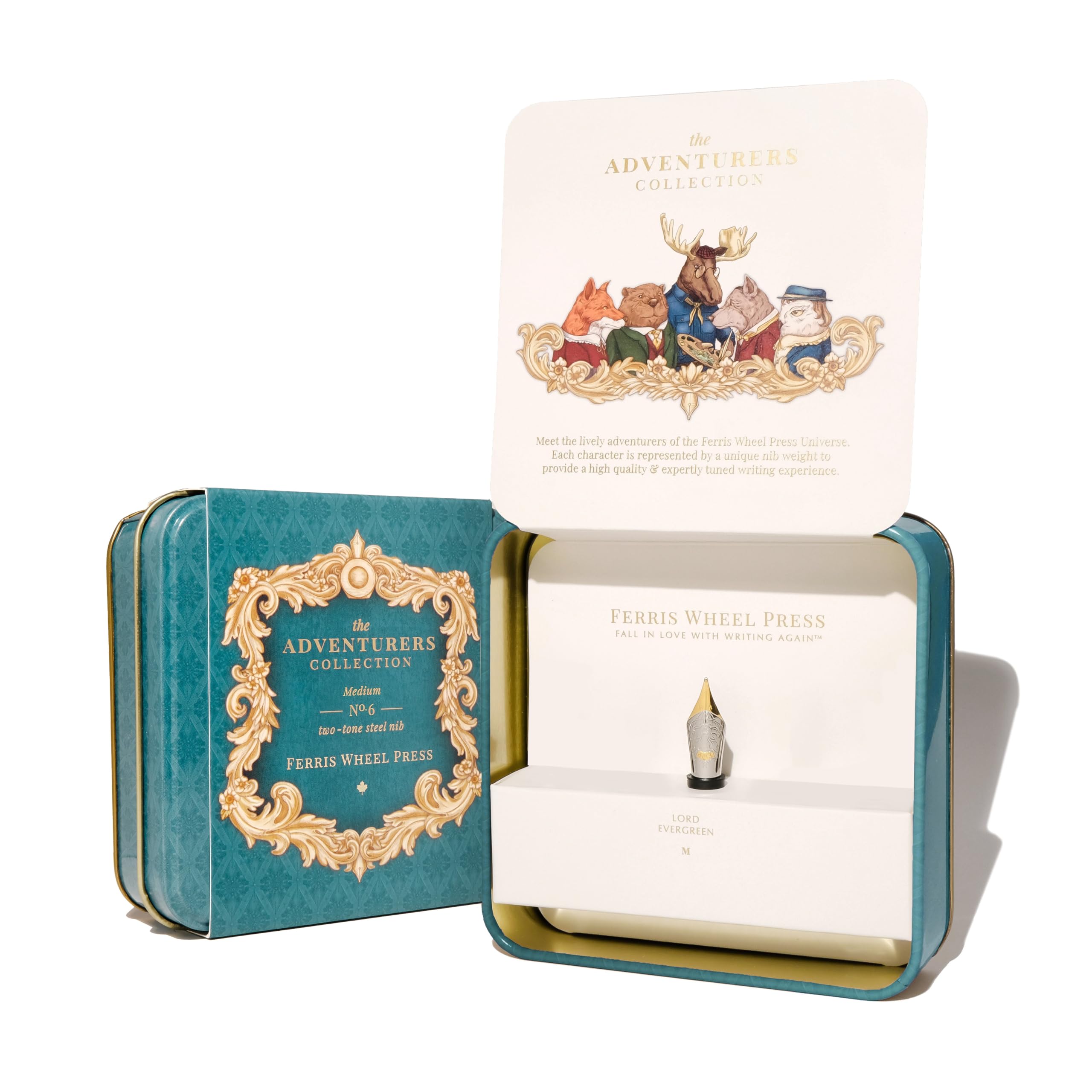 Ferris Wheel Press The Adventurers Collection, Extra-Fine, Lady Didot, No. 6 full-sized, compatible with all FWP Marquise and Joule Founatin Pen