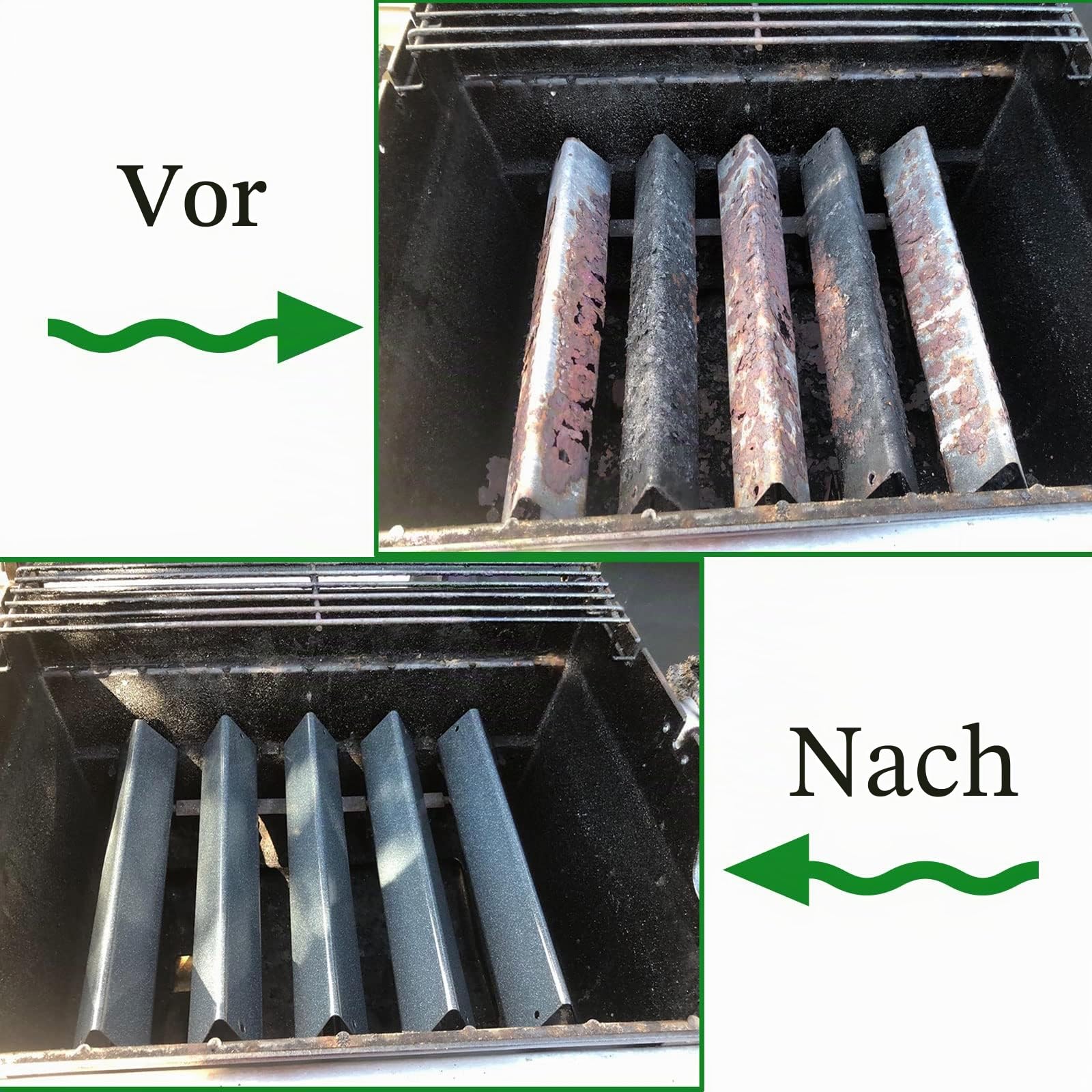 WELL GRILL 38,9cm 7636 Flavorizer Bars Porzellan emaillierte Aromaschienen für Weber Spirit 300 Series mit vorderen Brennerknöpfen (2013-2017), Spirit II E-310 S-310 E-320 S-320 (2017-Neuer)