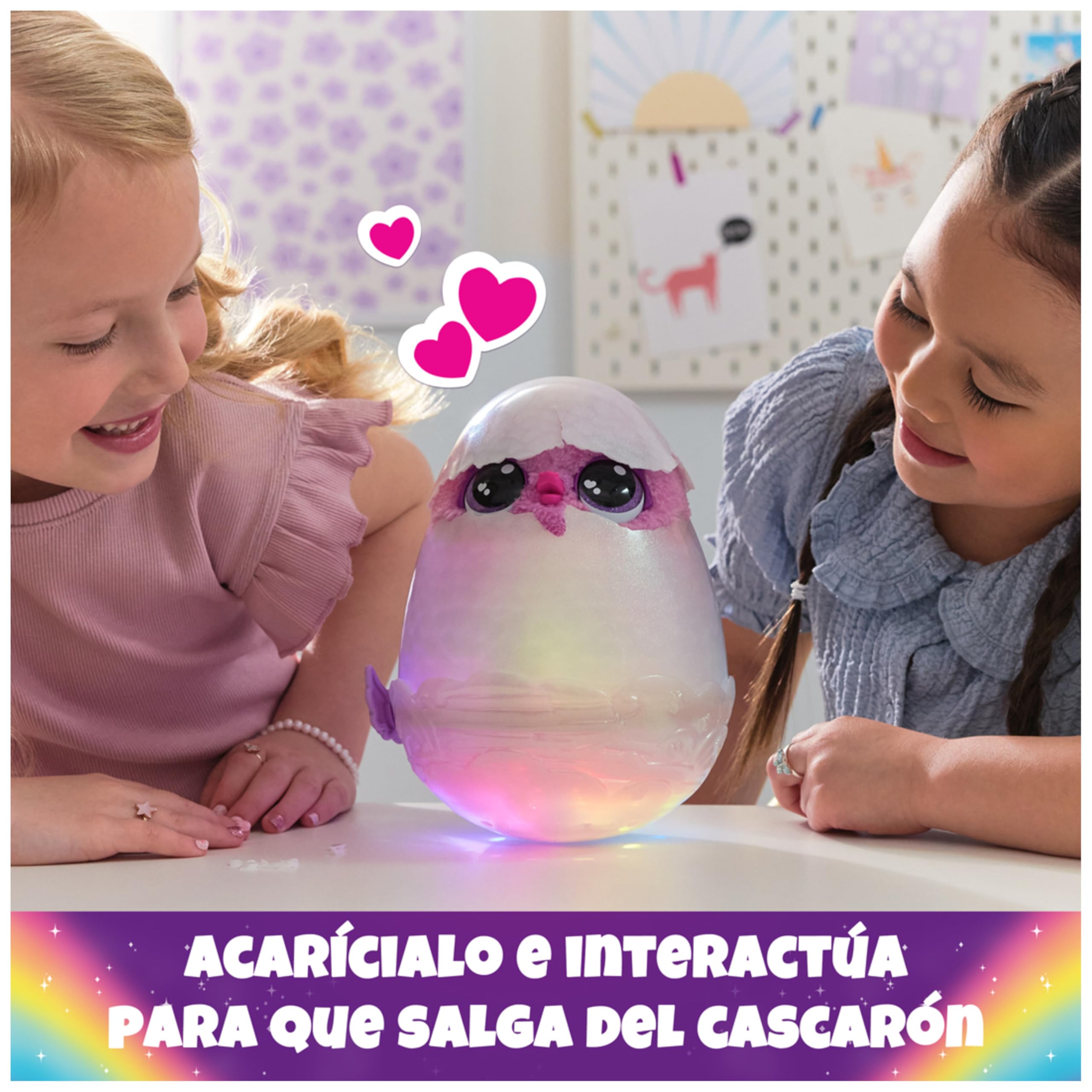 HATCHIMALS Alive Mystery Hatch PUFFICORN Peluche Interactivo Sorpresa y Huevo con Niebla, Luces y más de 100 Reacciones y Sonidos La Magia está en Tus Manos Juegos Infantiles Juguetes Niños 5 Años