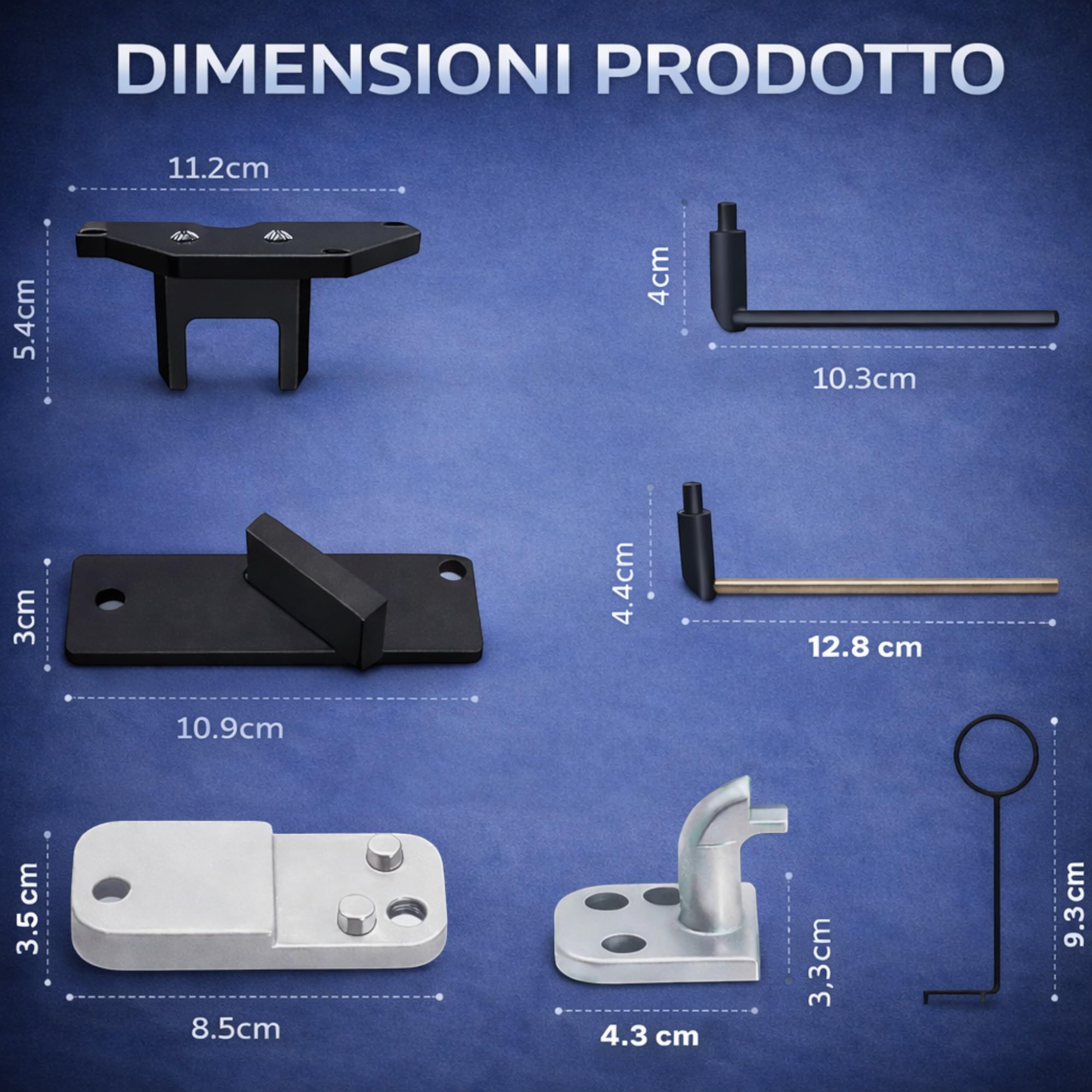 topolenashop Kit Strumenti Messa in Fase Motore Benzina 1.0 e 1.2 – Attrezzi Bloccaggio Albero a Camme e Motore – Compatibile Citroën Peugeot Opel – Valigetta Rigida FS-15414