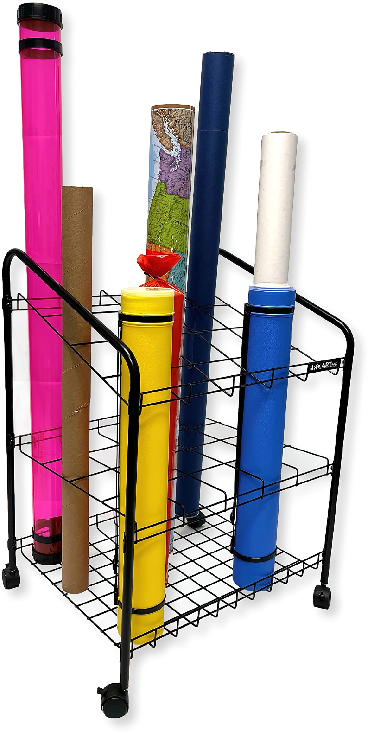 Proartek Drafting PK00002 Model WRF40 Wire Bin Roll File Blueprint Holder; 20 Slots, 4