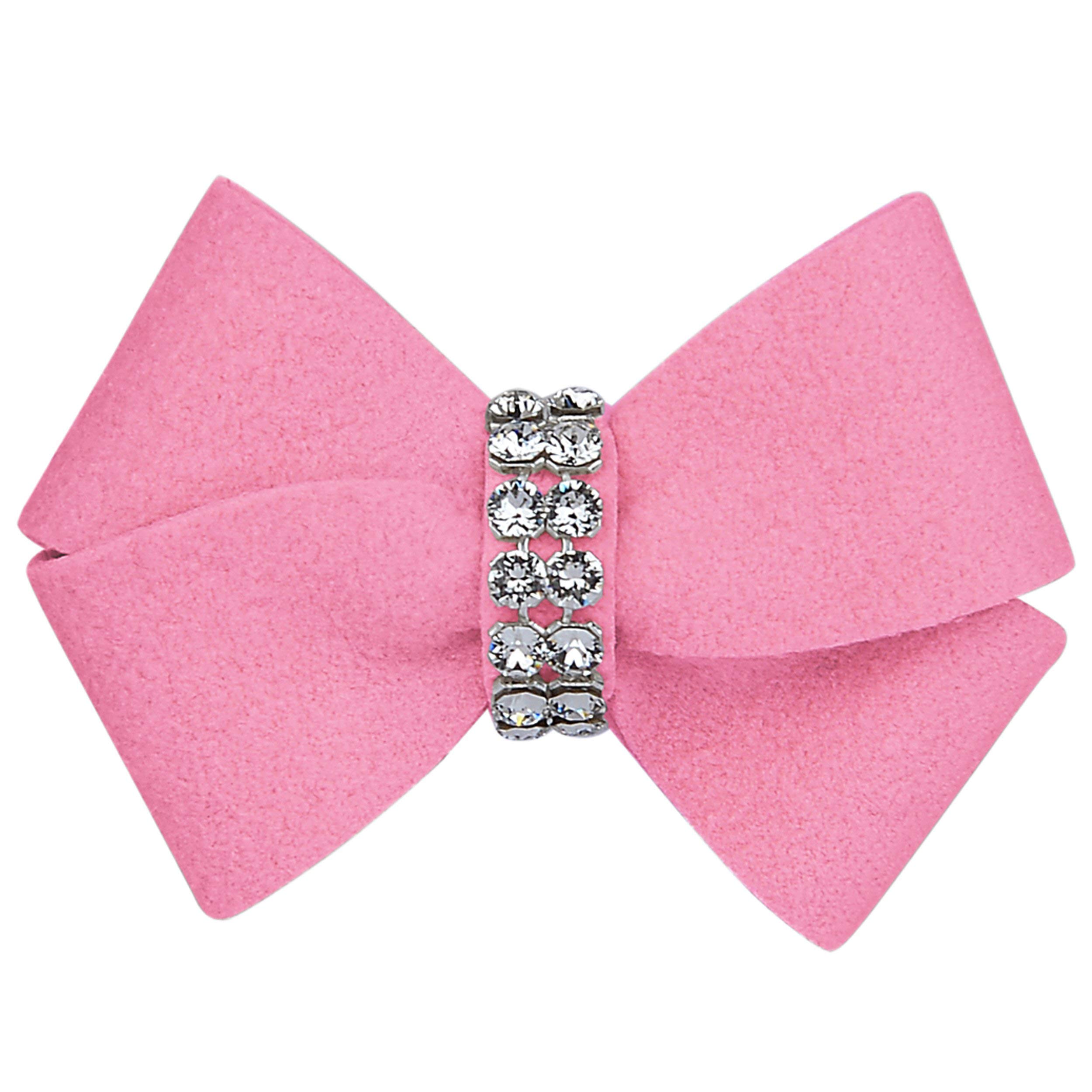 SUSAN LANCI DESIGNS Cute Ultrasuede Nouveau Hair Bow with Swarovski Crystals, Accessories for Dogs