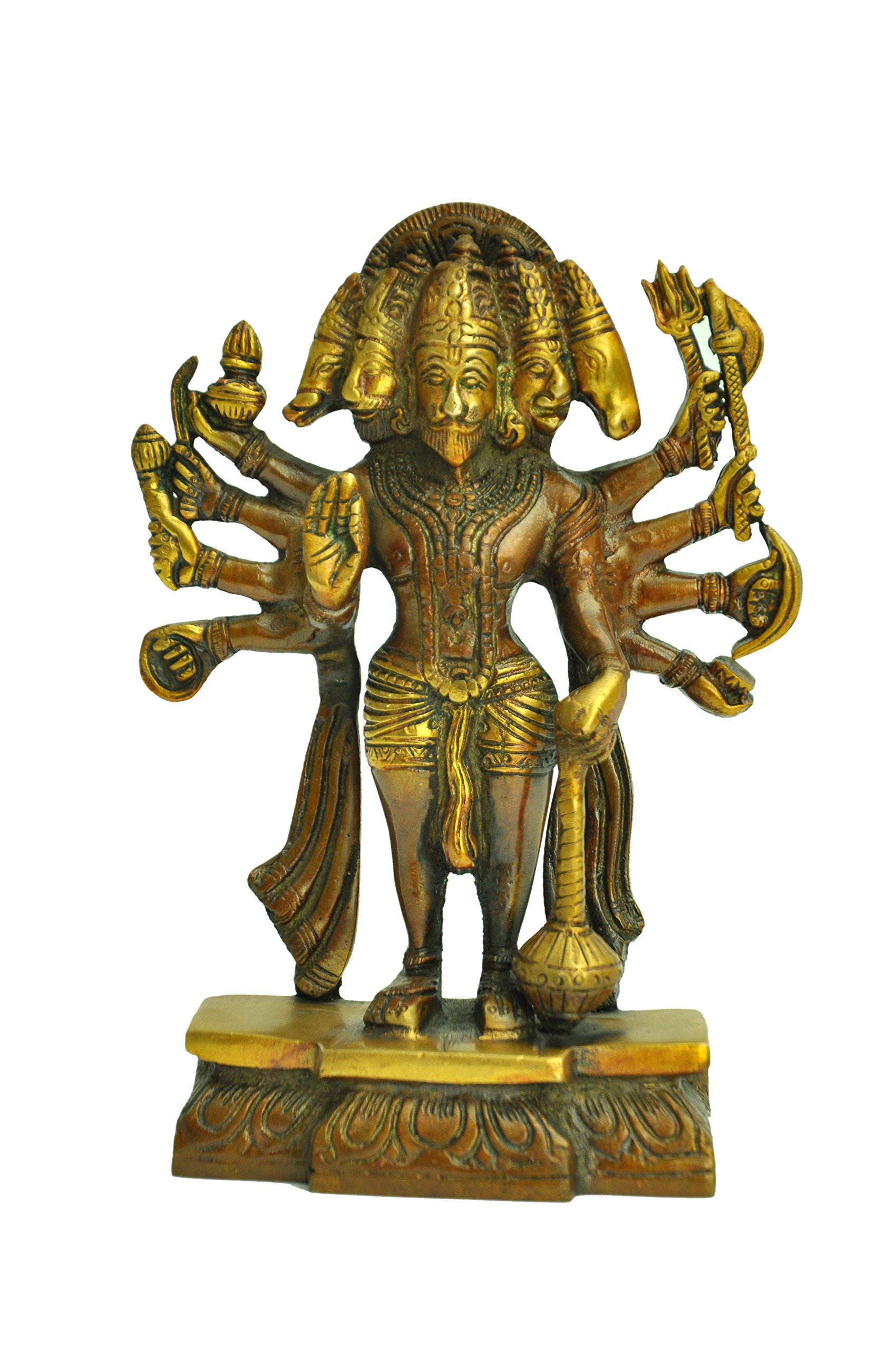 Buy MohanJodero Elegant Brass Lord Panchmukhi Hanuman Statue/Five Face
