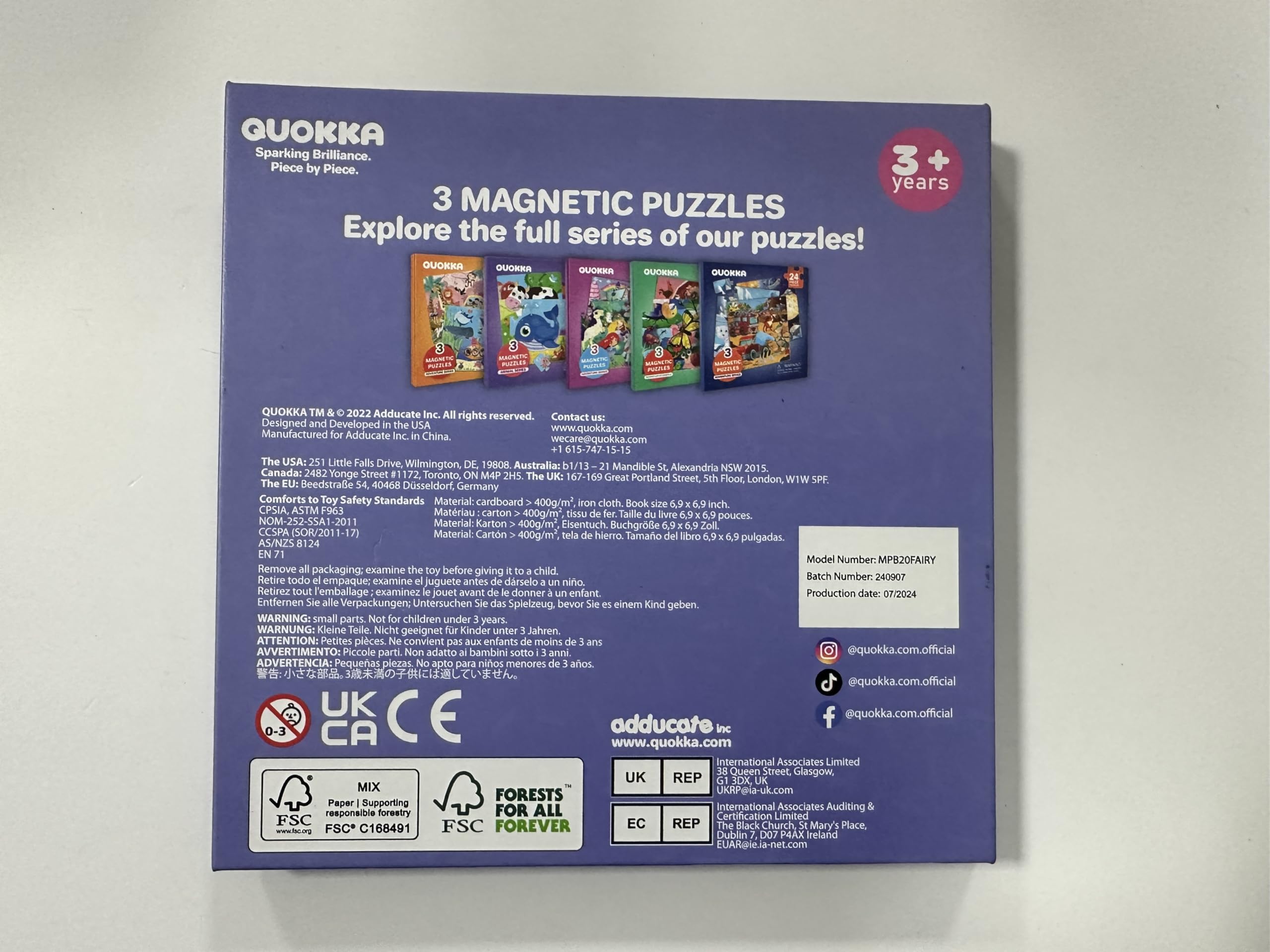 QUOKKA Puzzle Magnetico 2 3 Anni – Giochi da Viaggio Bambini 3 4 Anni – 20 Pezzi Puzzle Eroi Fatati – Intrattenere Bambini In Aereo – Educativo Giocattoli Regalo dai 2 ai 5