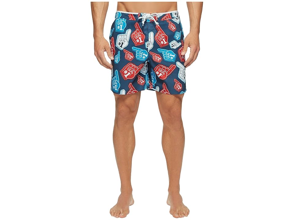 

Original Penguin Stretch Foam Finger (Dark Sapphire) Men's Swimwear, Blue