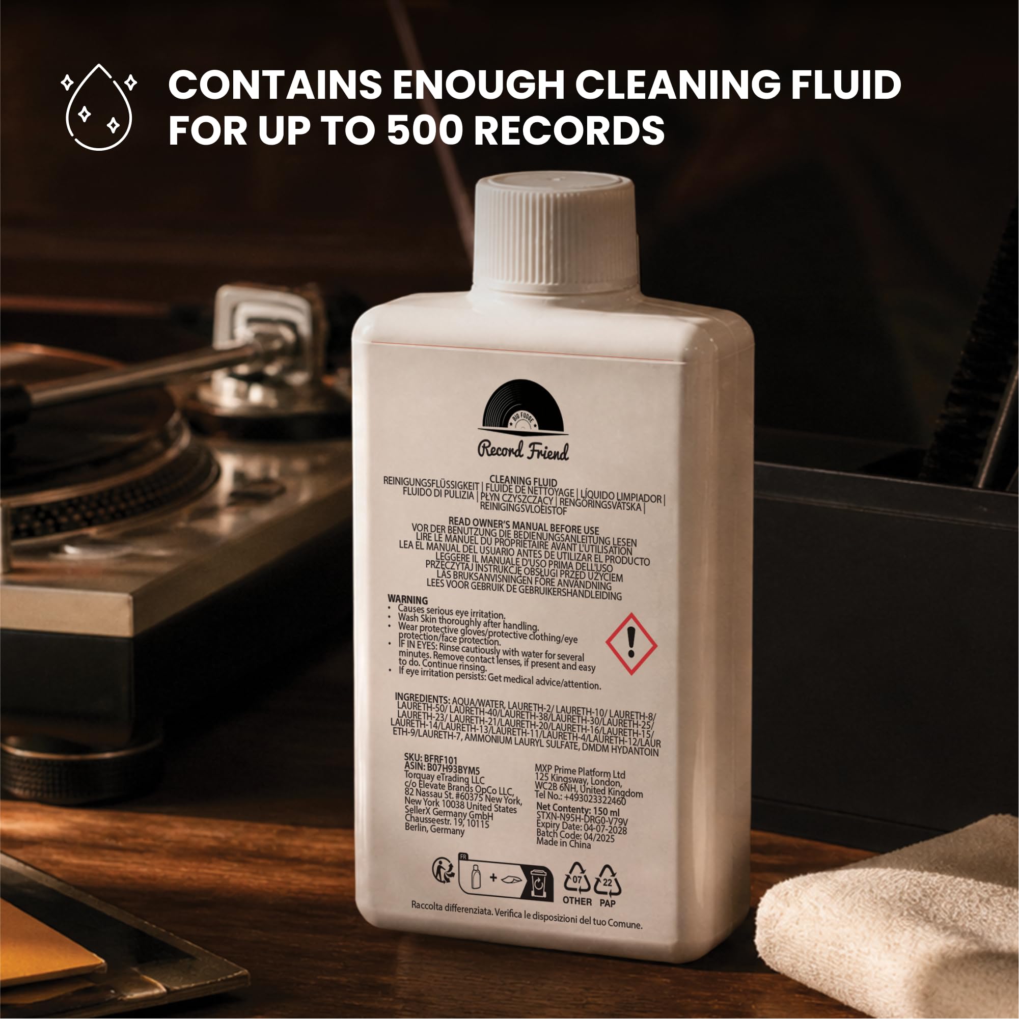 Amazon.com: Big Fudge Vinyl Record Cleaning Kit for Vinyl Records